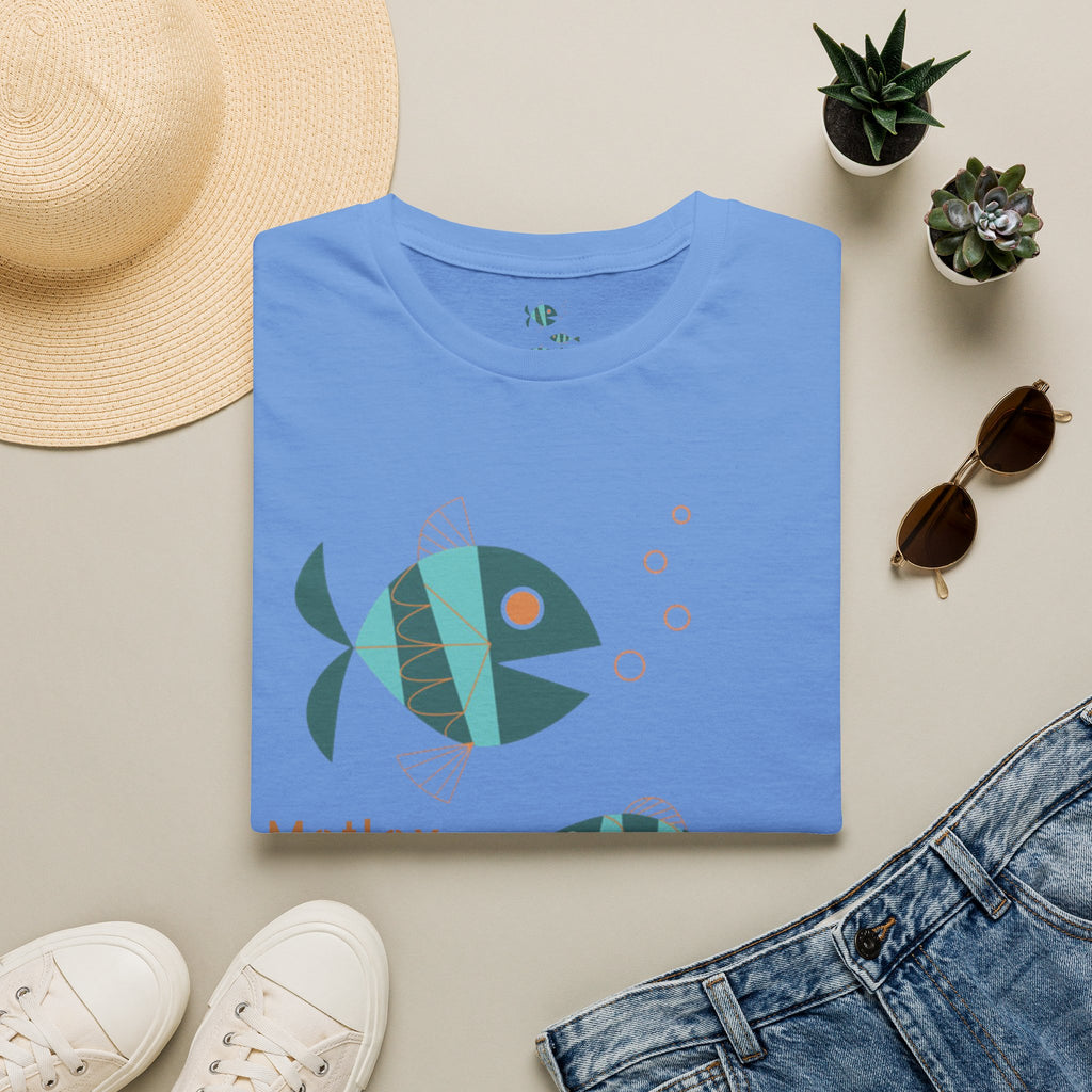 Metlox Pottery Fish Trio T-Shirt | Minimal Ocean Illustration