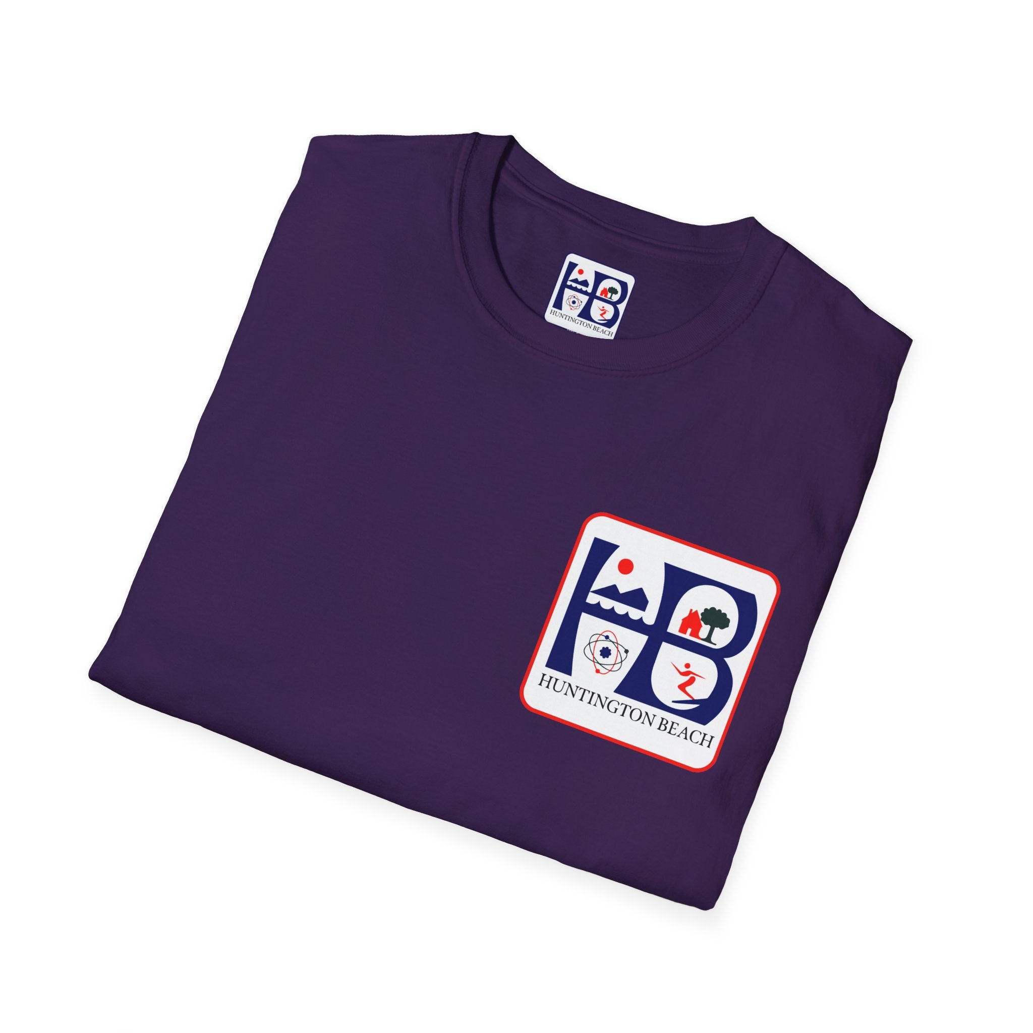 Huntington Beach Retro HB Logo T-Shirt  (printed 3 places)