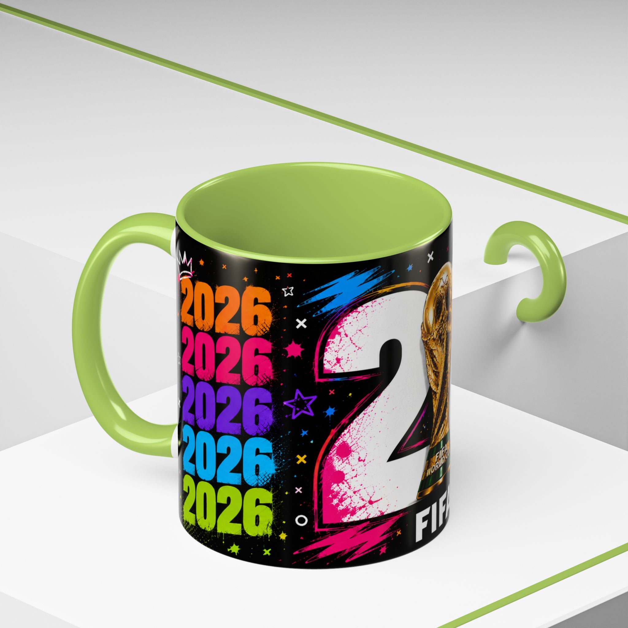2026 FIFA World Cup Coffee Mug — Colorful Trophy Design (11/15oz)