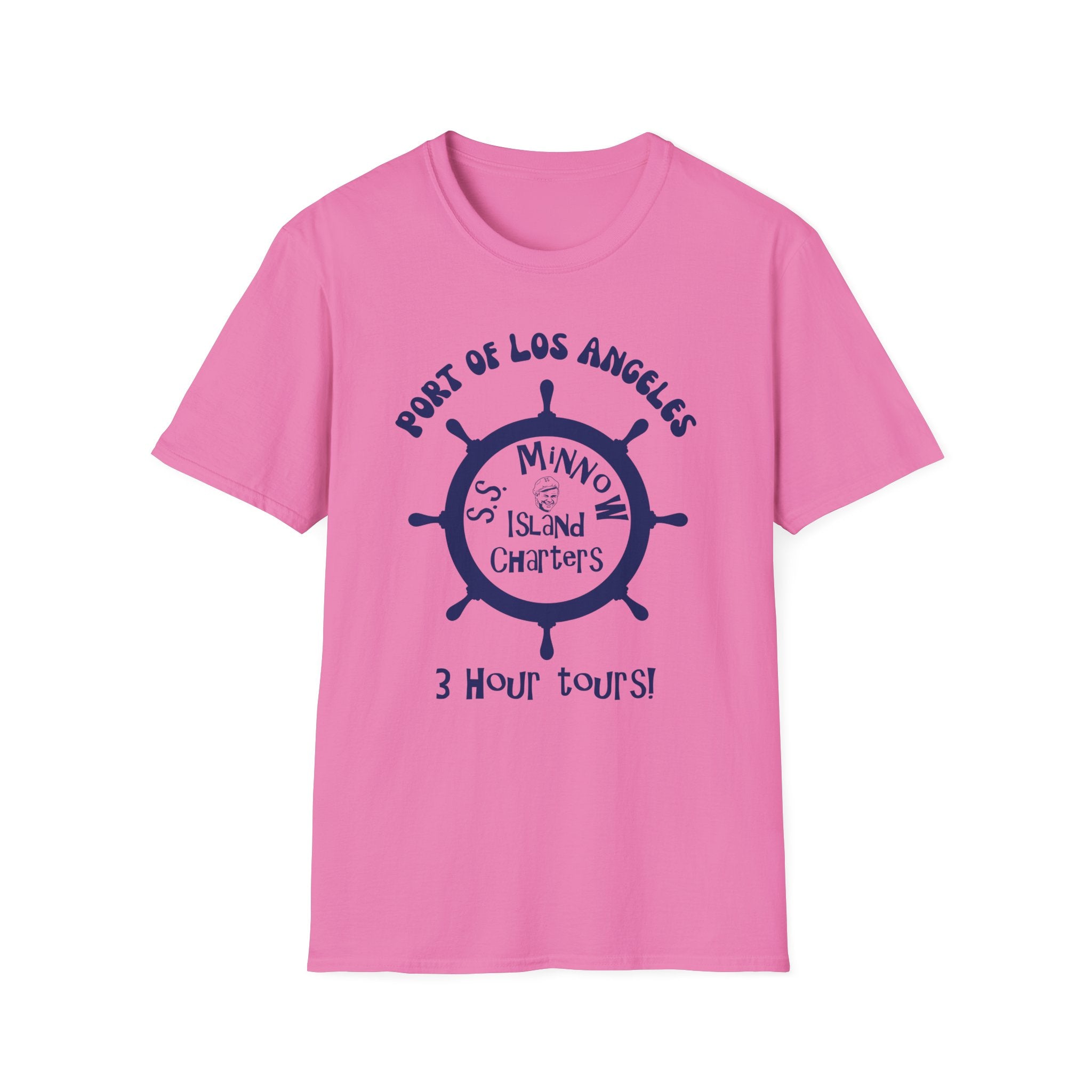 Port of Los Angeles Ship Wheel T-Shirt | SS Minnow Island Charters, 3 Hour Tours