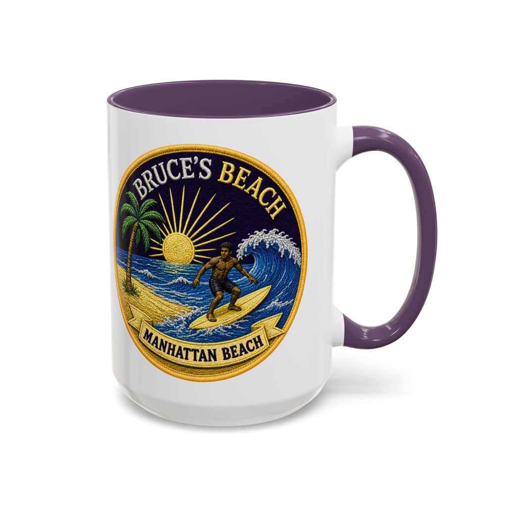 Manhattan Beach Surf Mug — Bruce’s Beach Coffee Cup (11/15oz Accent)