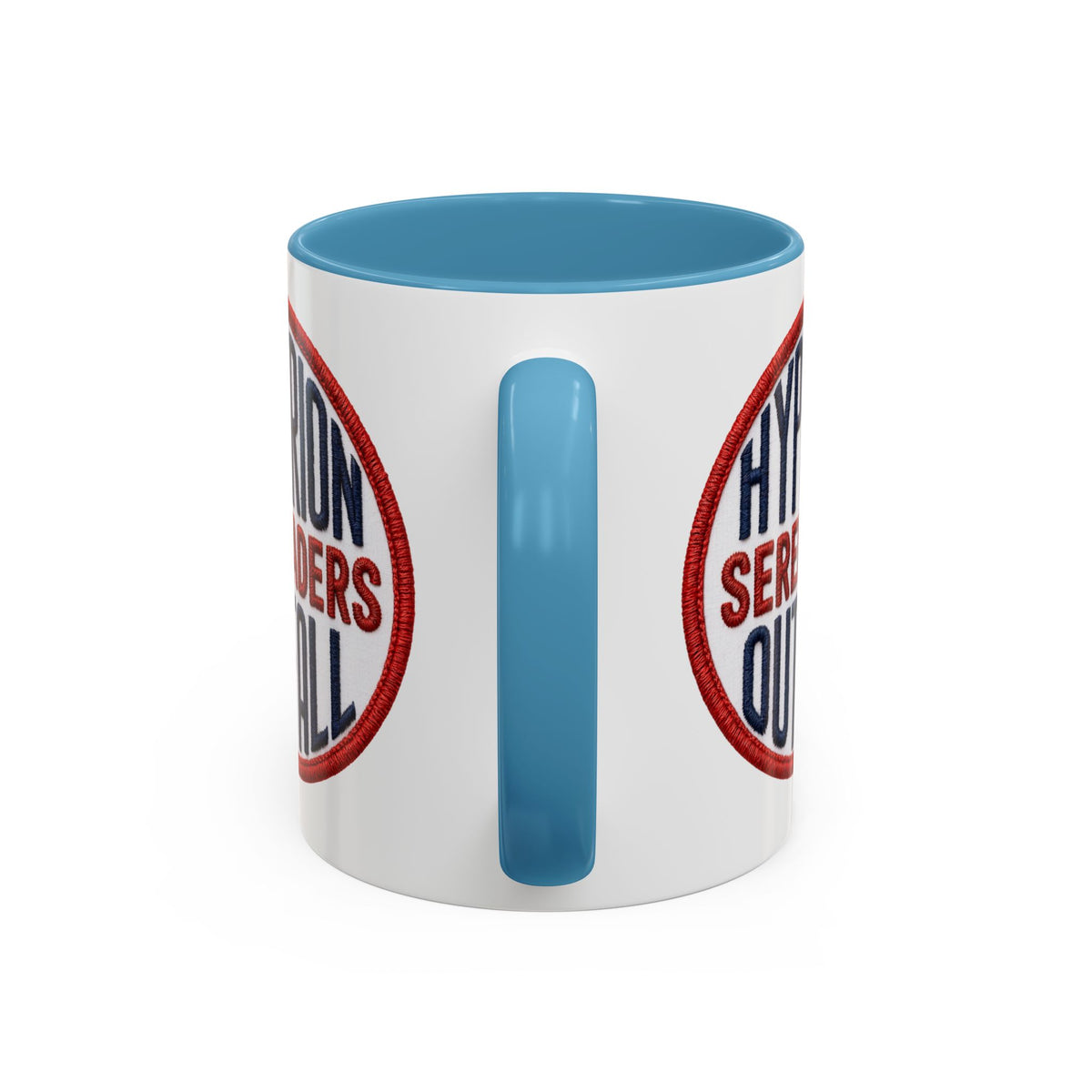 Accent Coffee Mug — "Hyperion Serenaders Outfall" Retro Patch Ceramic Mug (11/15oz)