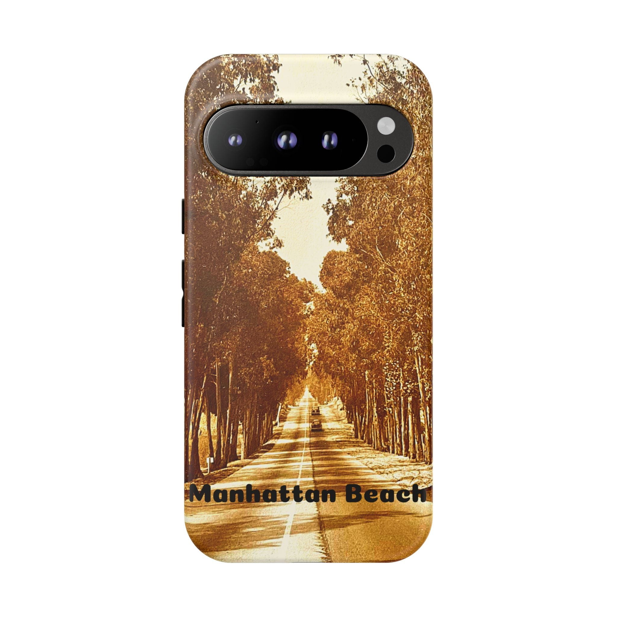 Phone Cases Manhattan Beach Rosecrans Ave Early 60's Tough Cases 90266 California, iPhone Samsung Google Pixel Protective Cover, Vintage