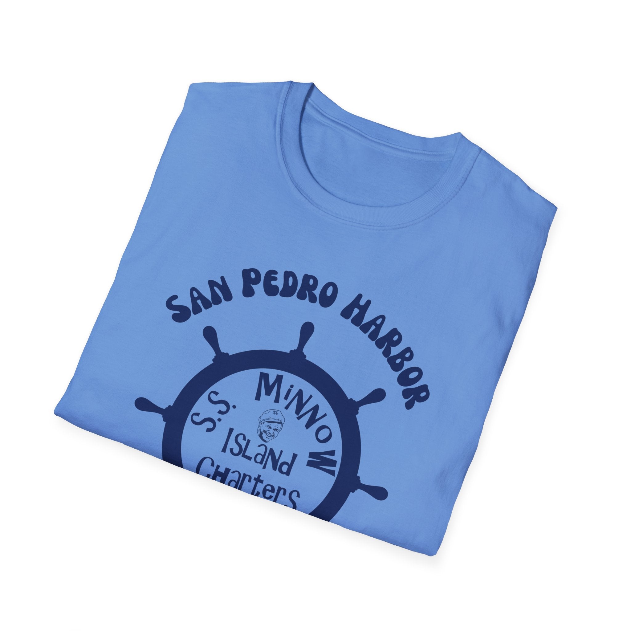 San Pedro Harbor Ship Wheel T-Shirt | SS Minnow Island Charters
