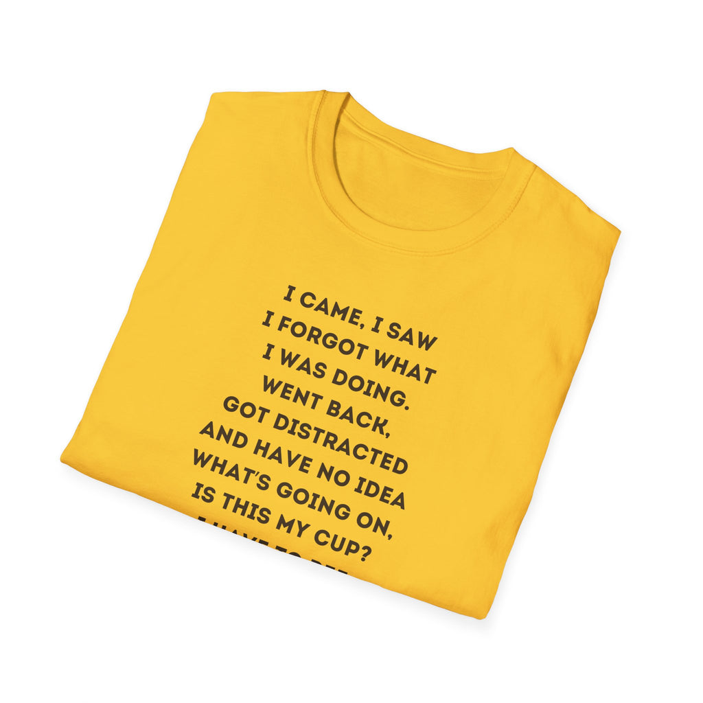 Funny Forgetful Grandpa Quote T-Shirt | Retro Grandpa I Got to Pee Illustration