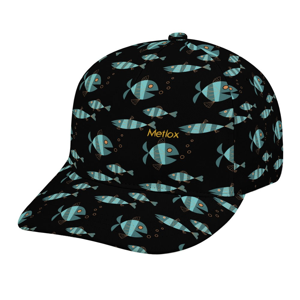 Metlox Pottery Manhattan Beach Old School of Fish Baseball Cap #ManhattanBeach