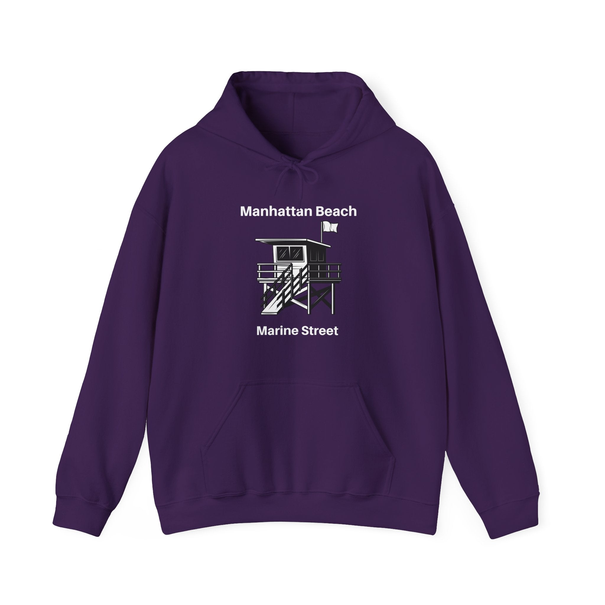 Manhattan Beach California Marine Street Unisex Heavy Blend™ Hooded Sweatshirt