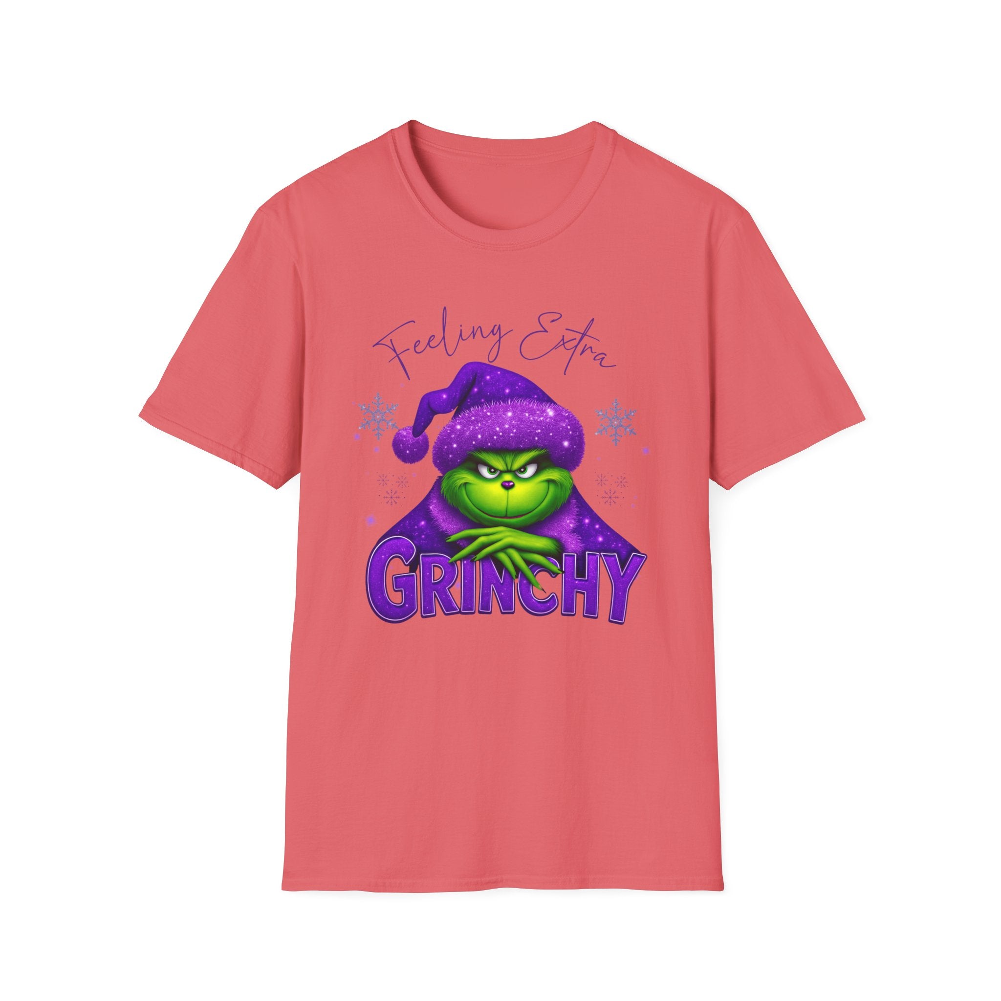 Feeling Extra Grinchy T-Shirt | Grinch Face Holiday Tee