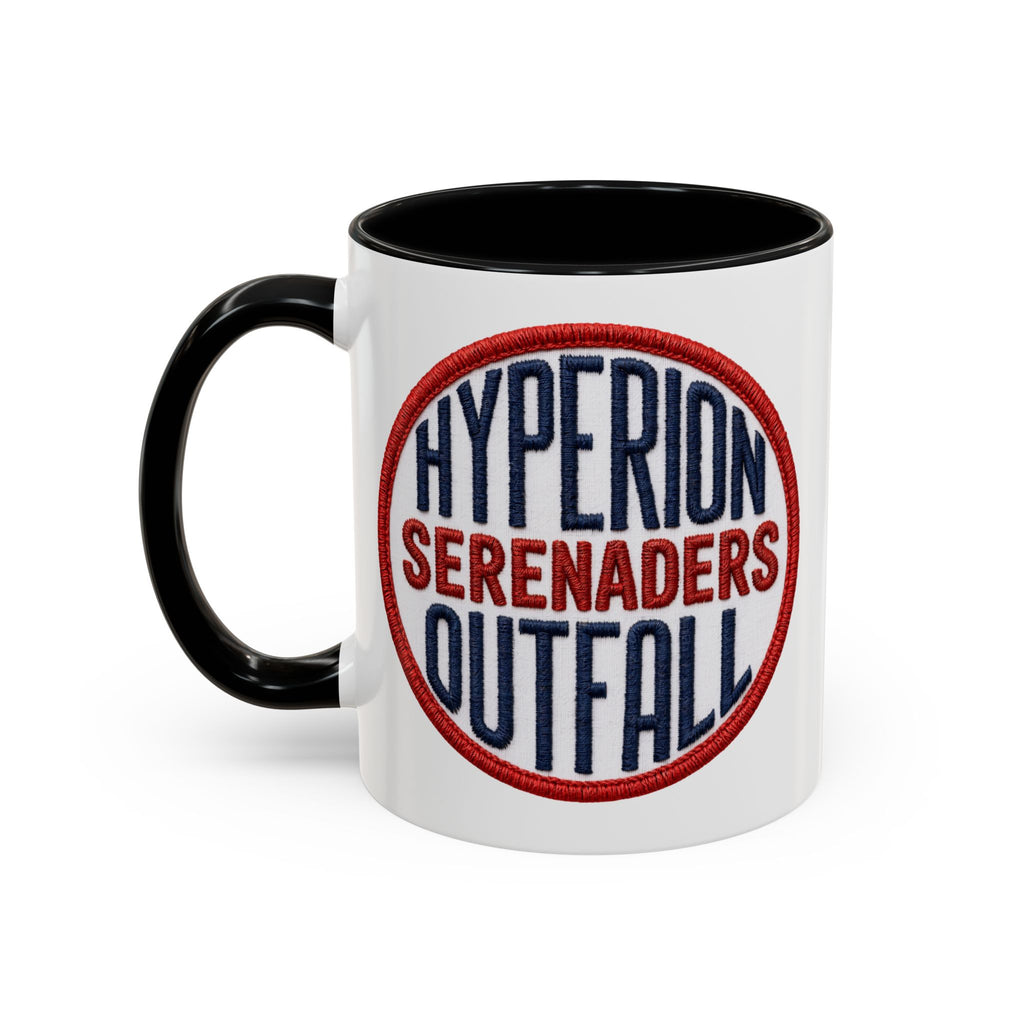Accent Coffee Mug — "Hyperion Serenaders Outfall" Retro Patch Ceramic Mug (11/15oz)