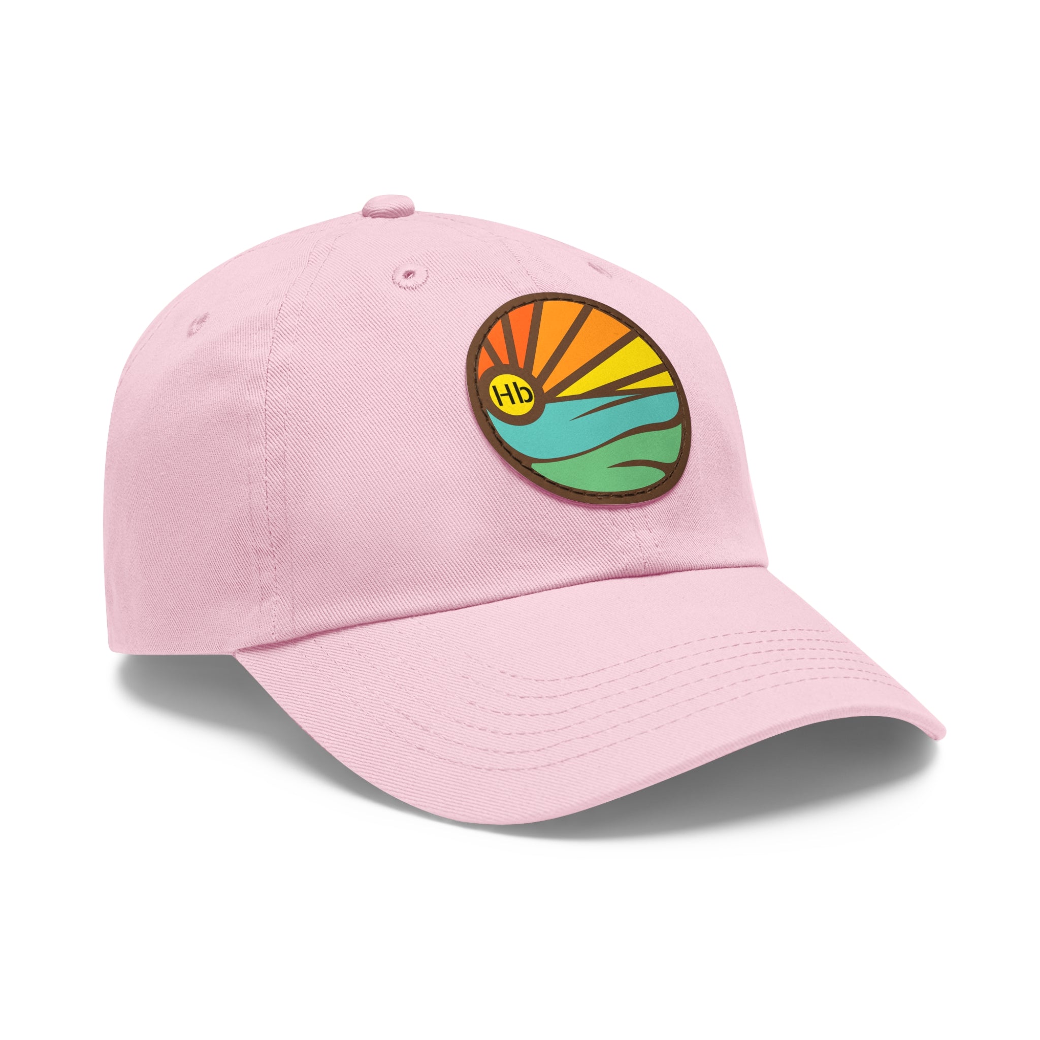 Hermosa Beach Sunset Wave Patch Hat | Mom and Dad Hat with Round Leather Patch #HermosaBeach