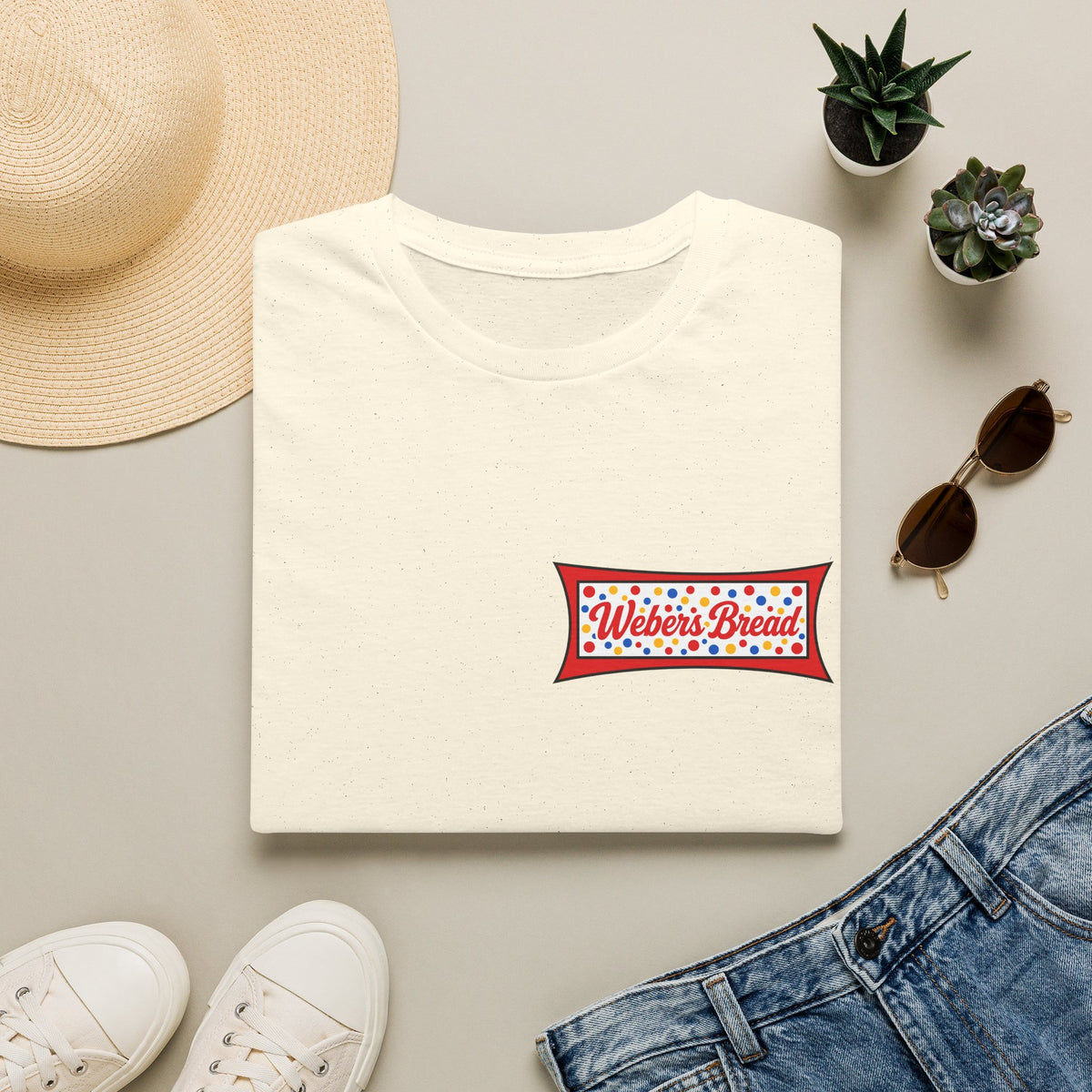 Weber's Bread Retro Logo Dewey T-Shirt — Vintage Bakery Graphic Tee