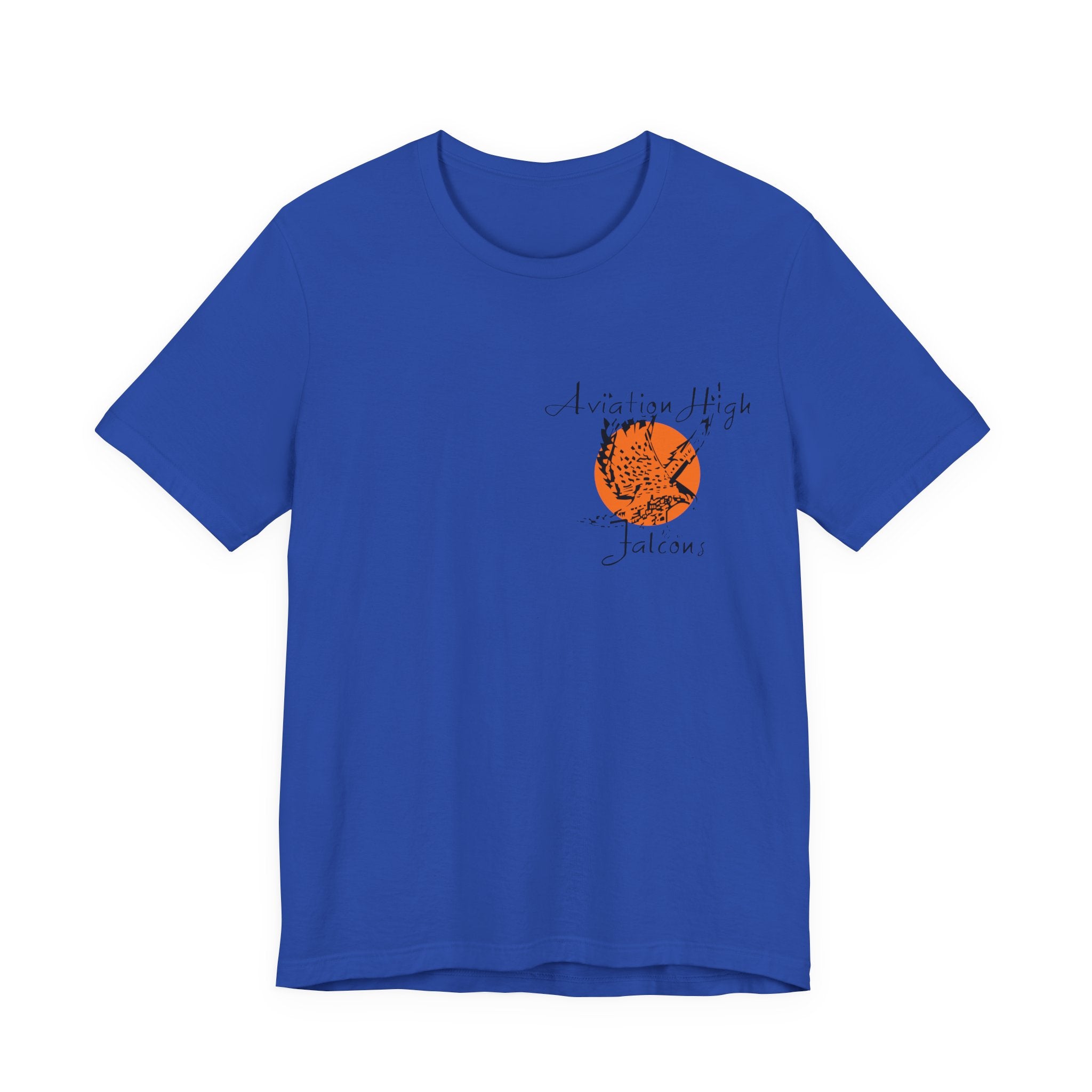 Aviation High School Signage Logo - Many Colors - Unisex Jersey Short Sleeve Tee