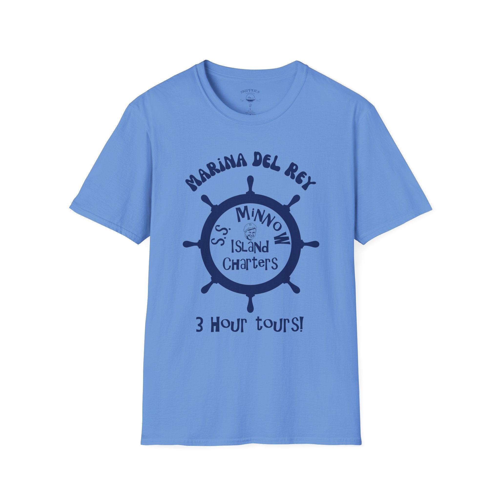Marina Del Rey Ship Wheel logo T-Shirt | SS Minnow Island Charters, 3 Hour Tours