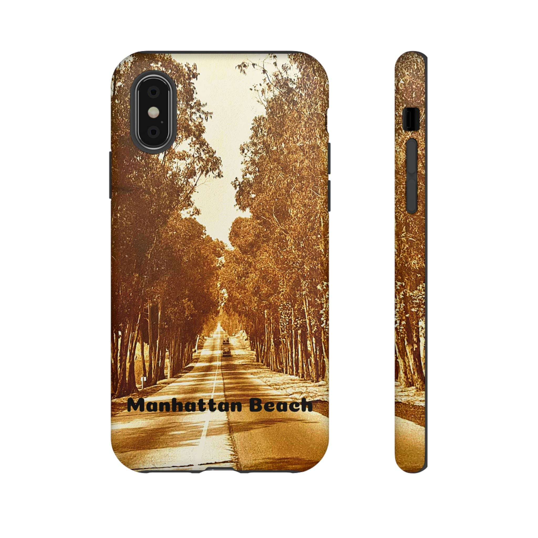 Phone Cases Manhattan Beach Rosecrans Ave Early 60's Tough Cases 90266 California, iPhone Samsung Google Pixel Protective Cover, Vintage