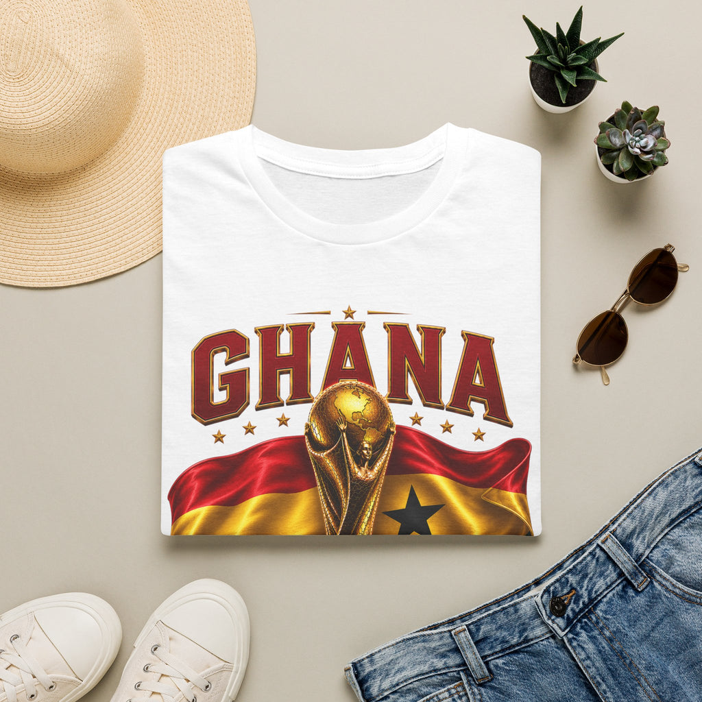 Ghana 2026 World Cup T-Shirt — Flag & Trophy Football Fan Tee