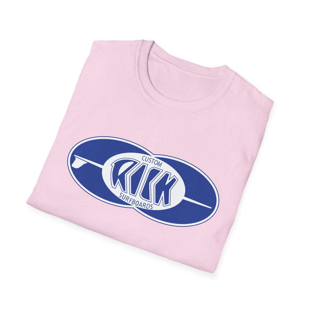 Rick Surfboards Unisex Softstyle T-Shirt Old School Hermosa Beach Print 1 Side