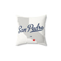 San Pedro California Map - Faux Suede Square Pillow