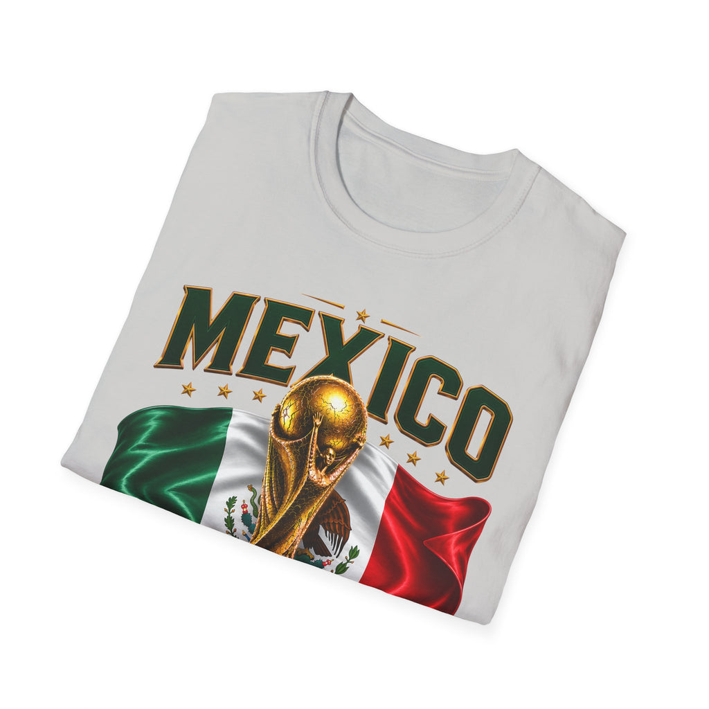 Mexico 2026 World Cup T-Shirt — Flag & Trophy Soccer Fan Tee