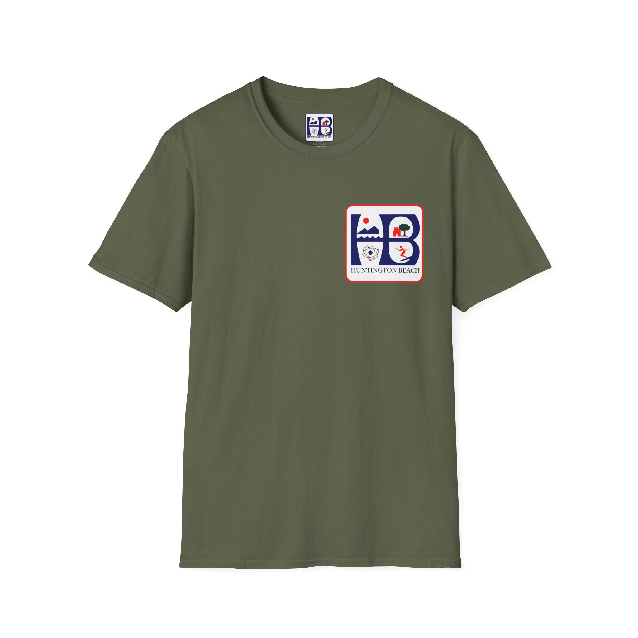 Huntington Beach Retro HB Logo T-Shirt  (printed 3 places)