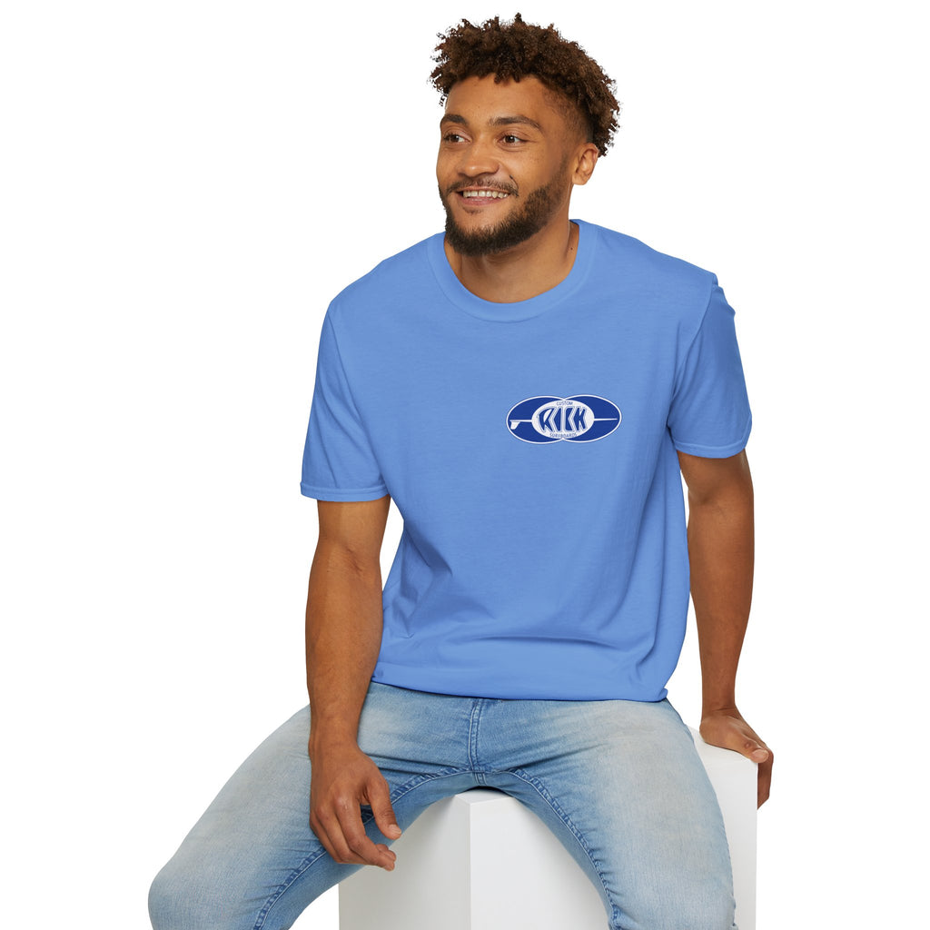 Rick Surfboards Unisex Softstyle T-Shirt Old School Hermosa Beach