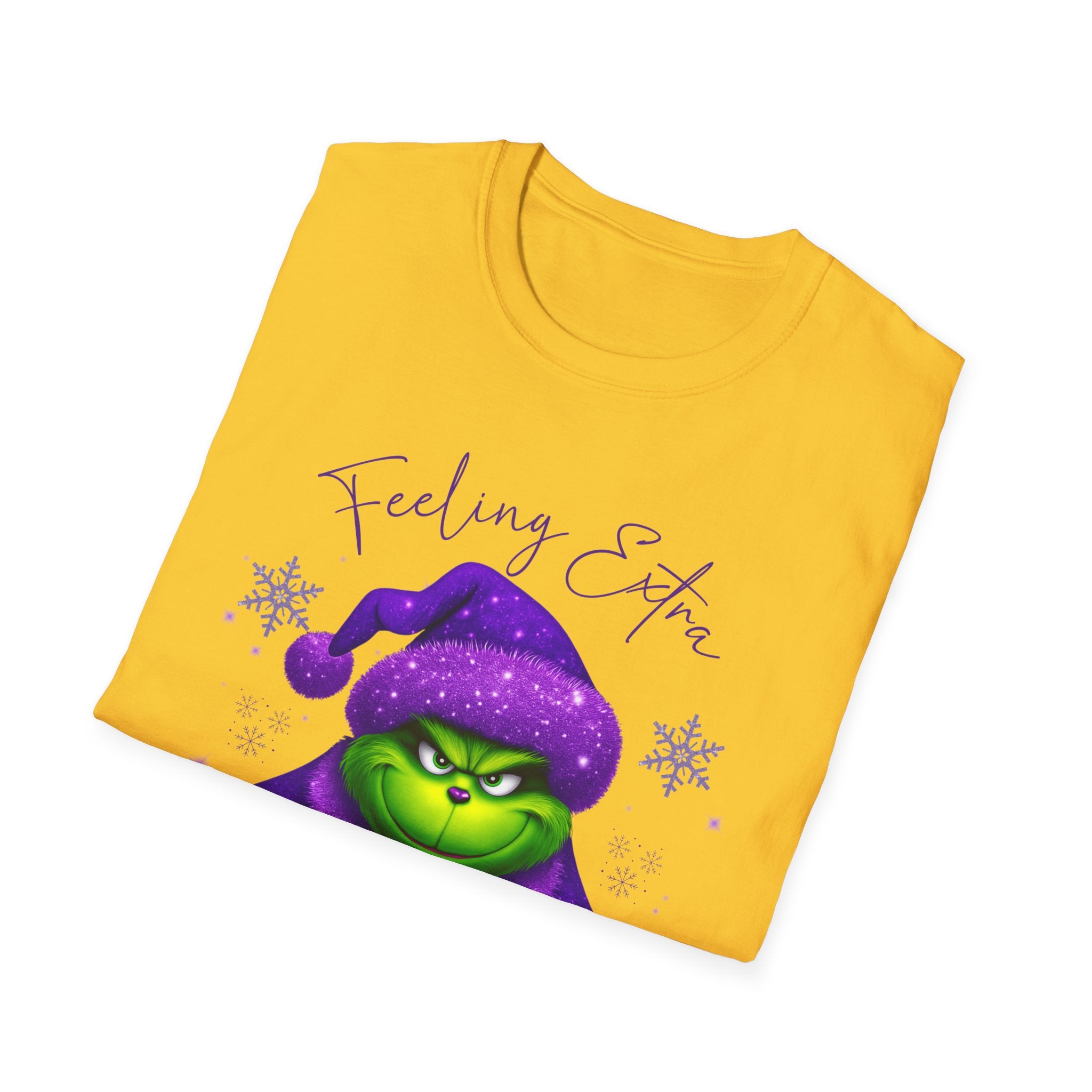 Feeling Extra Grinchy T-Shirt | Grinch Face Holiday Tee