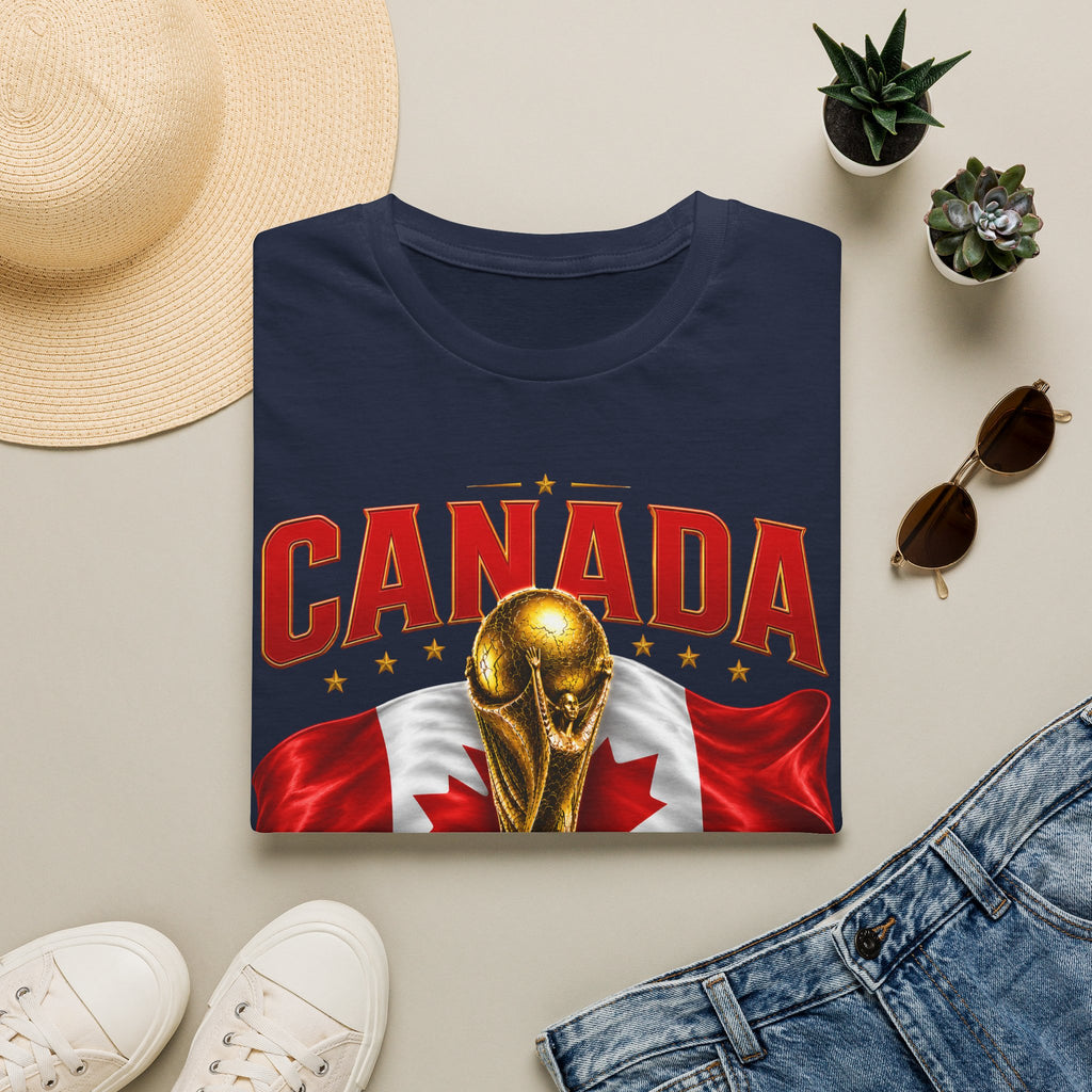 Canada 2026 World Cup T-Shirt — Canadian Soccer Fan Tee with Trophy & Flag