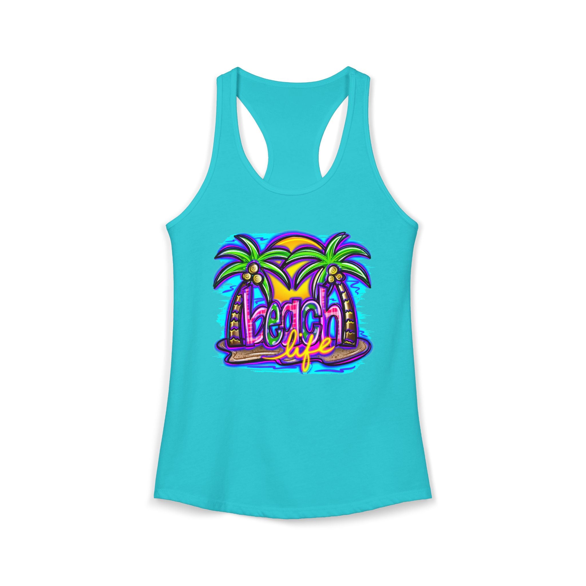 Beach Life Racerback Tank — Women's Beachy Summer Tank Top