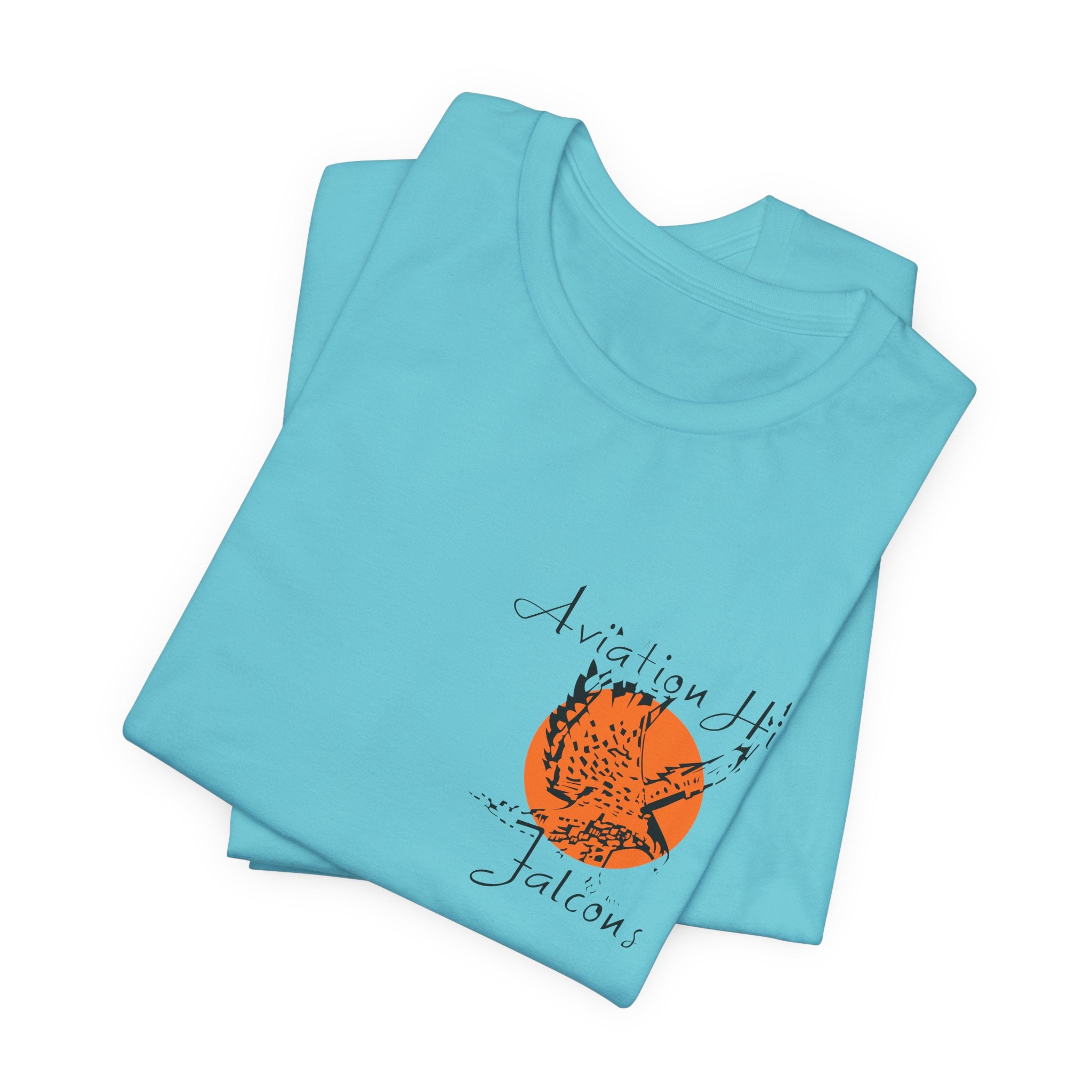 Aviation High School Signage Logo - Many Colors - Unisex Jersey Short Sleeve Tee