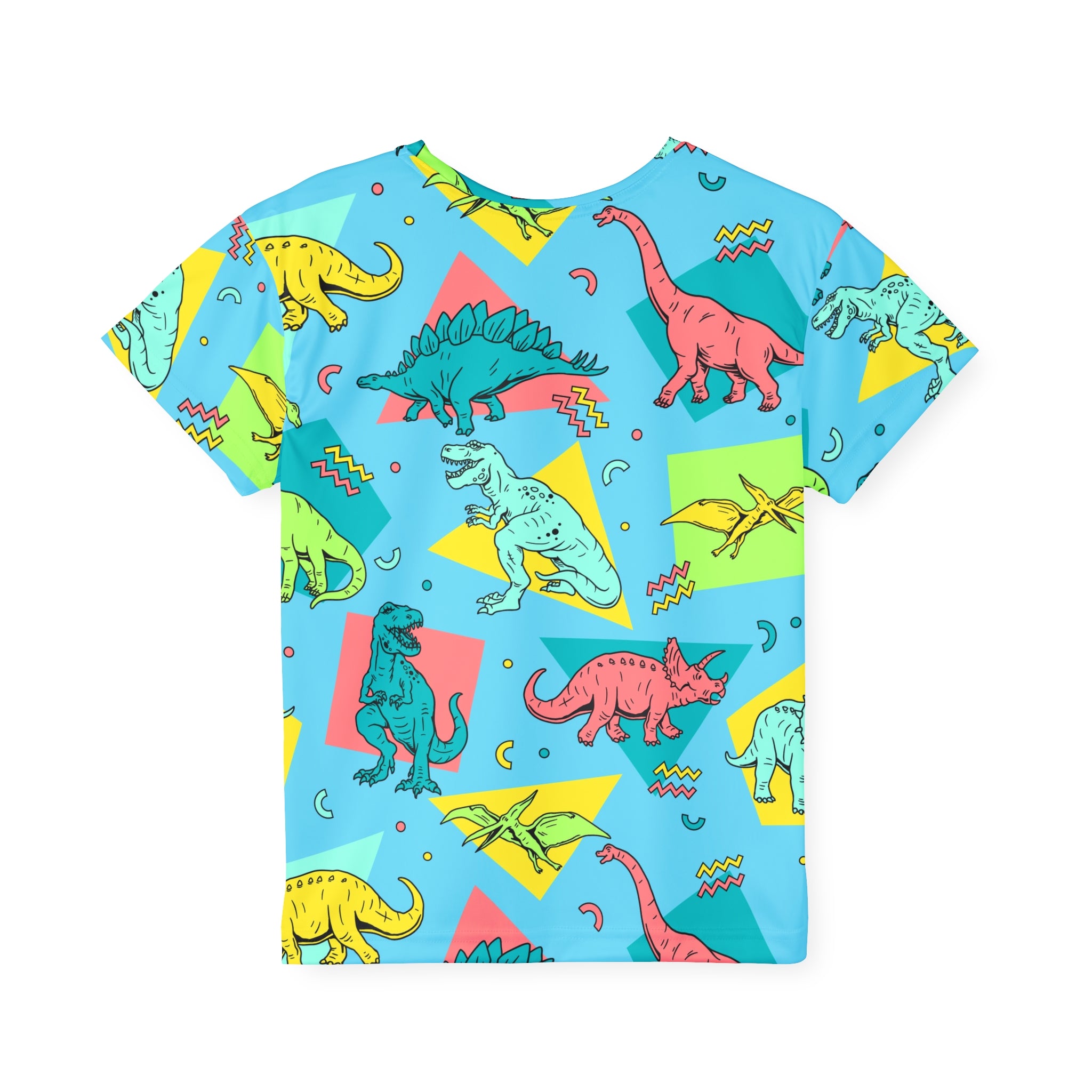 Retro Colorful Dinosaurs Kids Jersey | All-Over Print