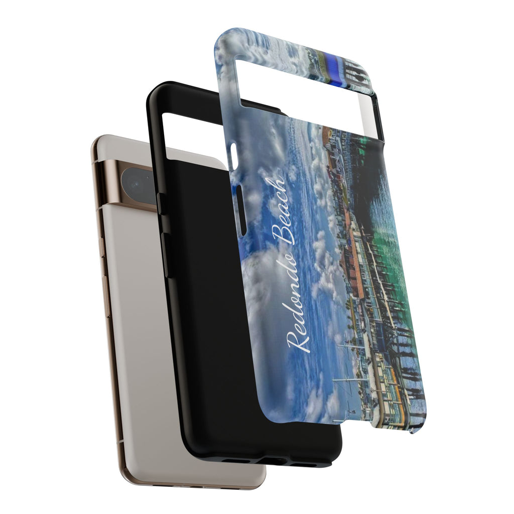 Phone Cases, Redondo Beach California King Harbor Design, Protective Covers, iPhone Accessories, Samsung Accessories, Gift for Travelers