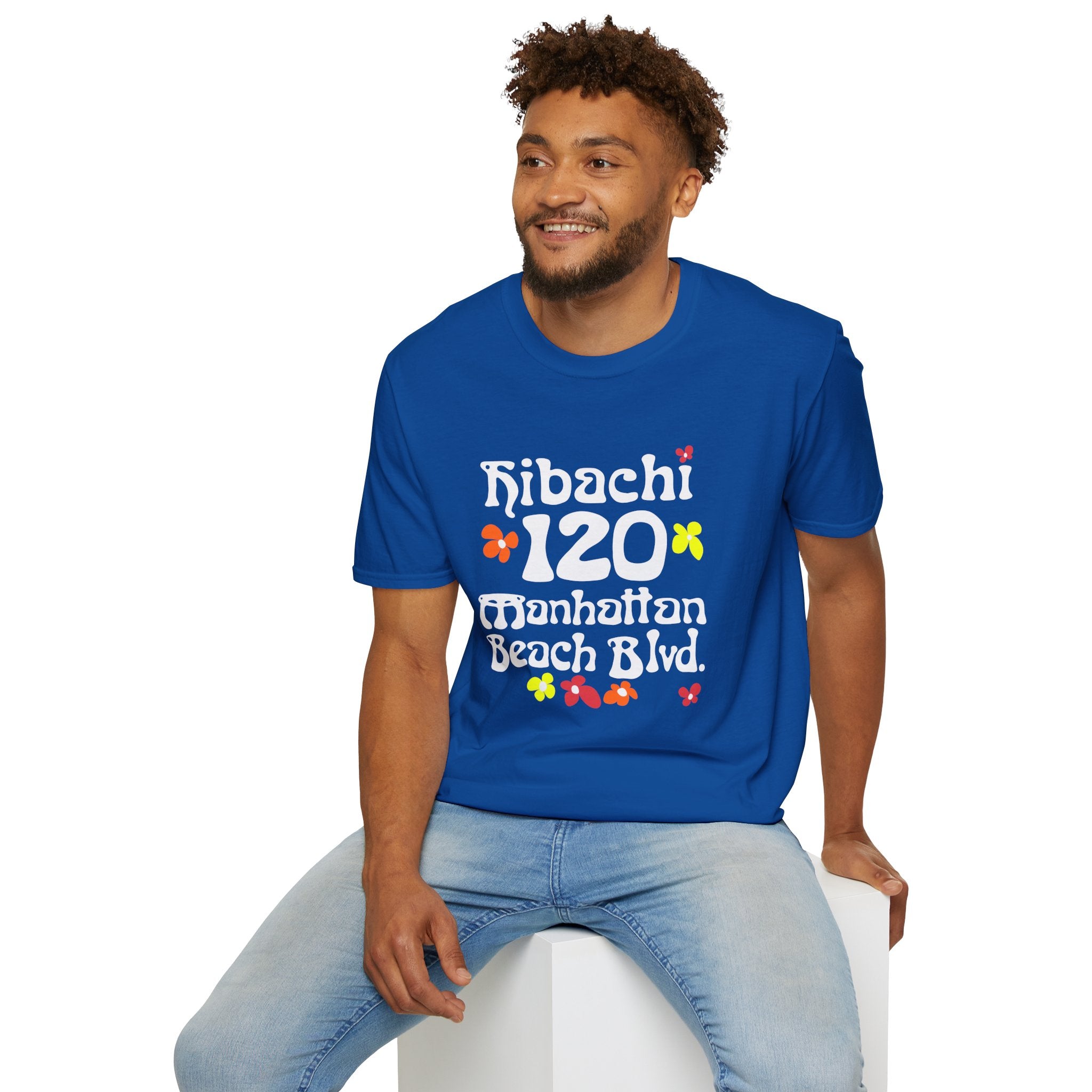 Hibachi 120 Manhattan Beach Blvd Restaurant #OldSchool T-Shirt — Retro Floral Surf Tee "Gone But Not Forgotten"