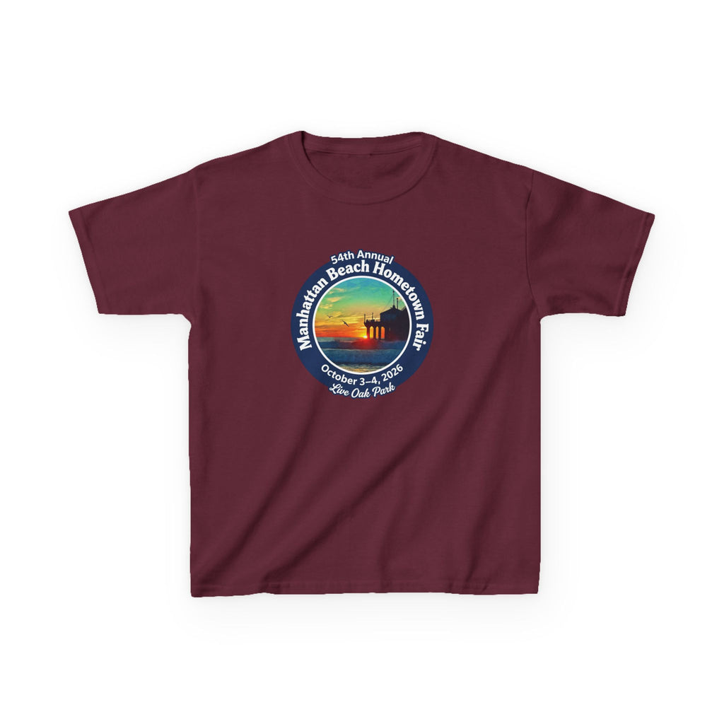 Kids Tee — Manhattan Beach Hometown Fair 2026 Sunset Logo