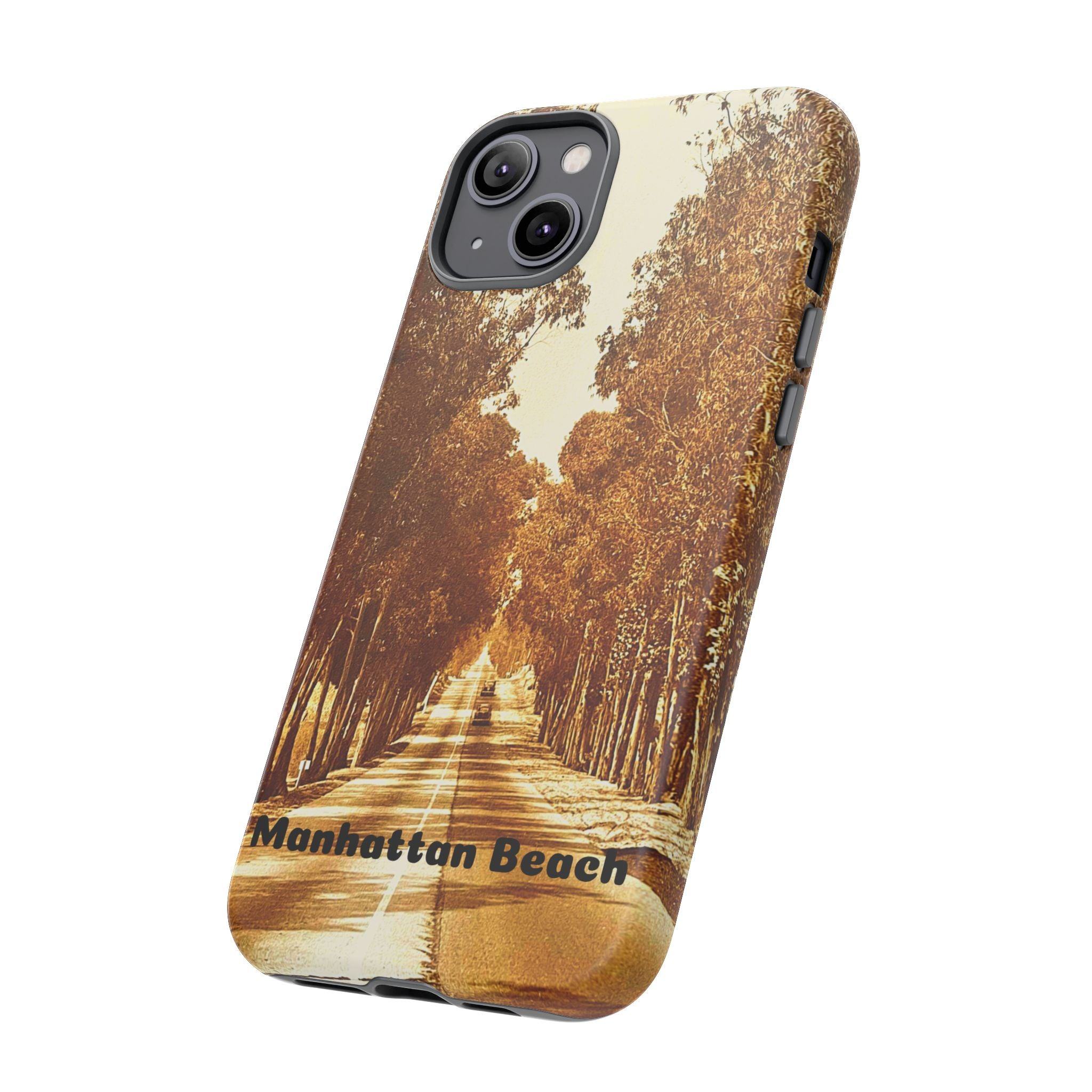 Phone Cases Manhattan Beach Rosecrans Ave Early 60's Tough Cases 90266 California, iPhone Samsung Google Pixel Protective Cover, Vintage