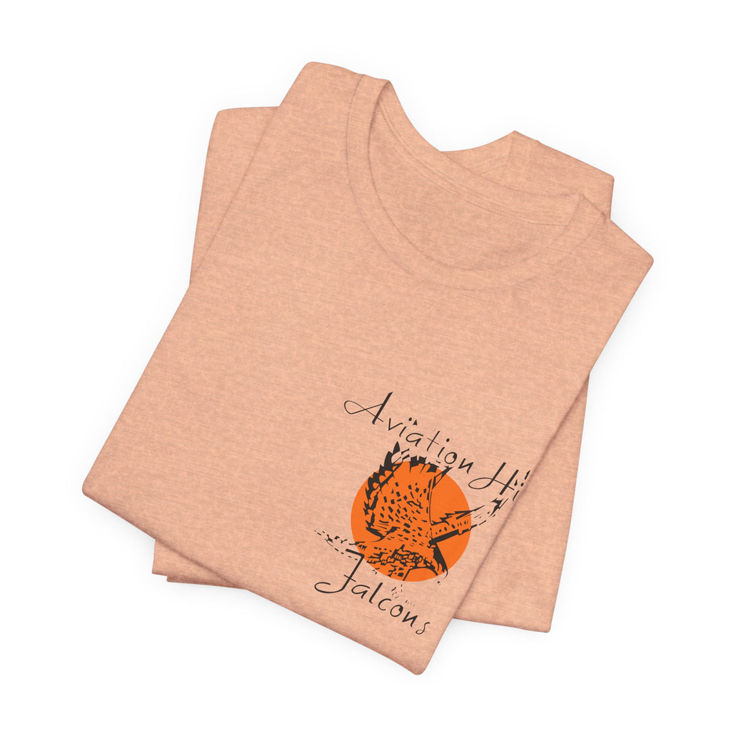 Aviation High School Signage Logo - Many Colors - Unisex Jersey Short Sleeve Tee