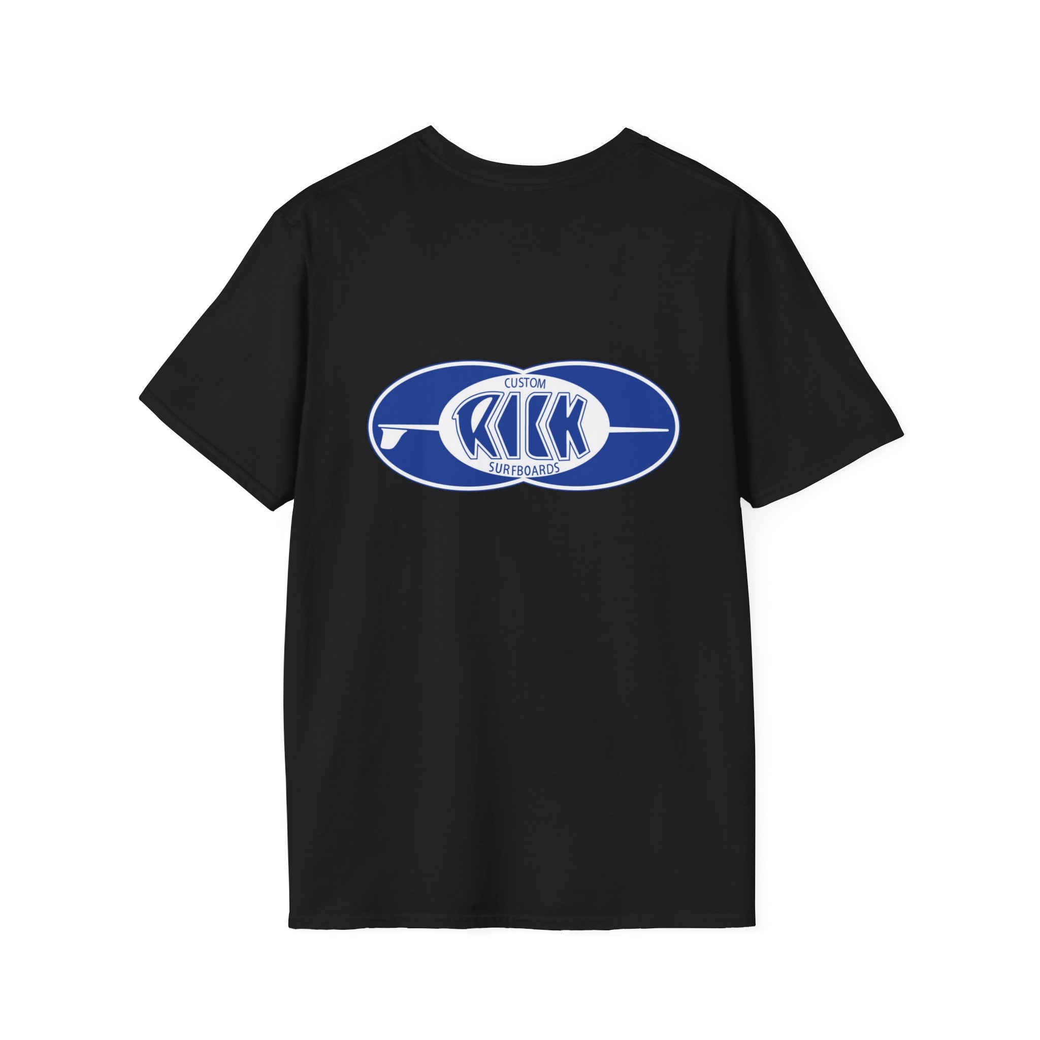 RICK SURFBOARDS Unisex Softstyle T-Shirt, Mens Womens Tee, Many Colors Tagged Front Back Print