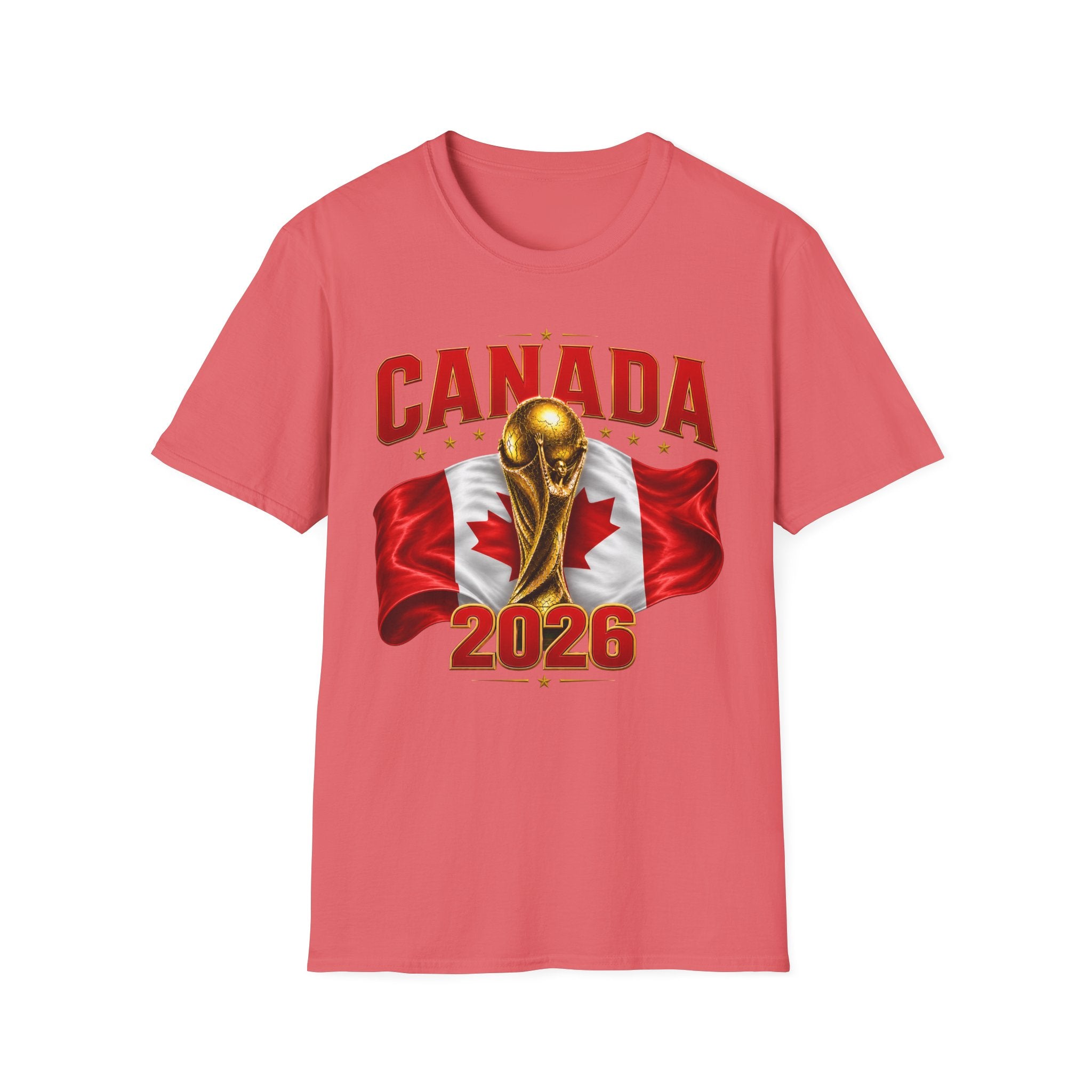 Canada 2026 World Cup T-Shirt — Canadian Soccer Fan Tee with Trophy & Flag