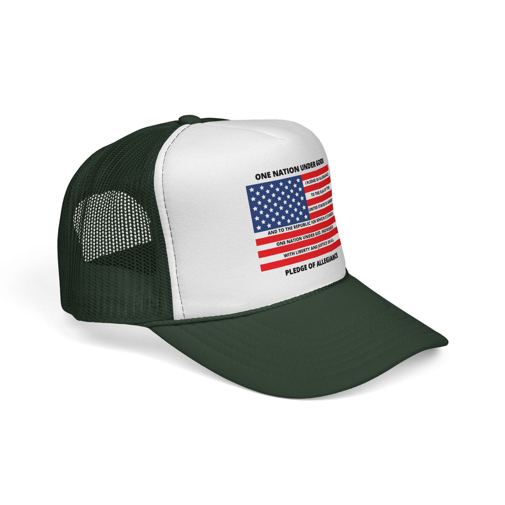 Pledge of Allegiance Trucker Cap — "One Nation Under GOD" Patriotic Hat