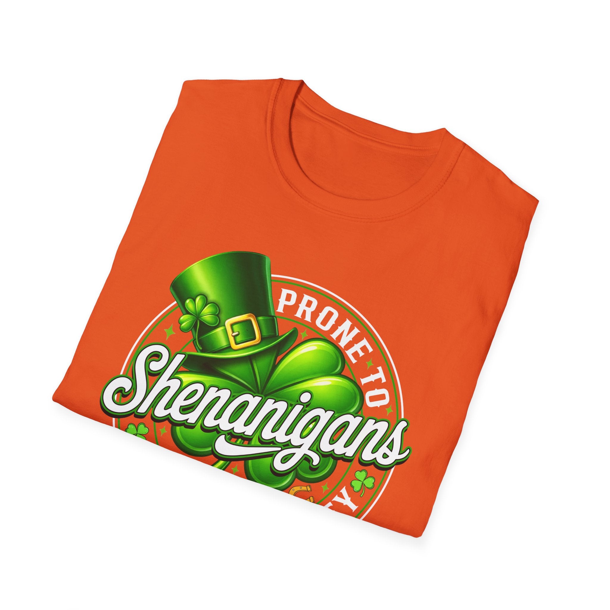 Prone to Shenanigans and Malarkey T-Shirt | St. Patrick's Day Leprechaun Hat Shamrock
