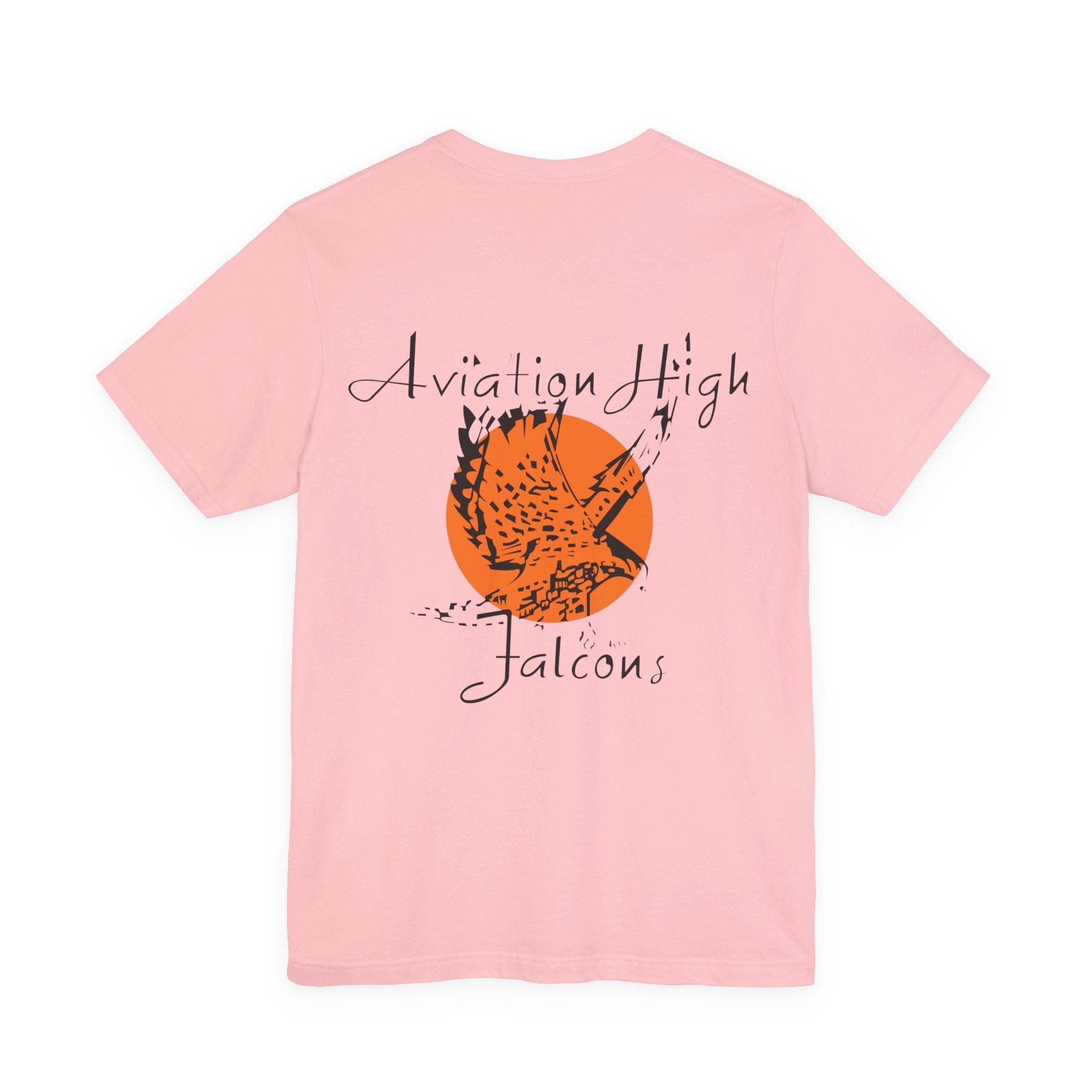 Aviation High School Signage Logo - Many Colors - Unisex Jersey Short Sleeve Tee
