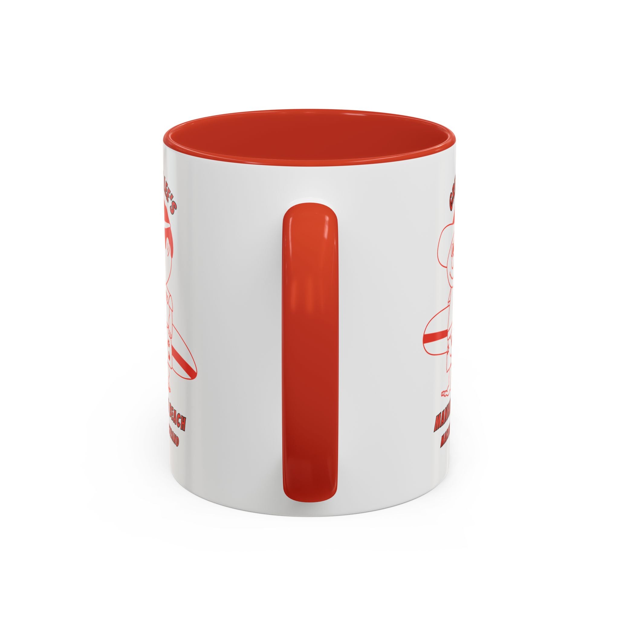 Greasy Lee's Surfer Logo Mug | Marine and Strand Manhattan Beach Old School  Accent Coffee Mug 11oz 15oz