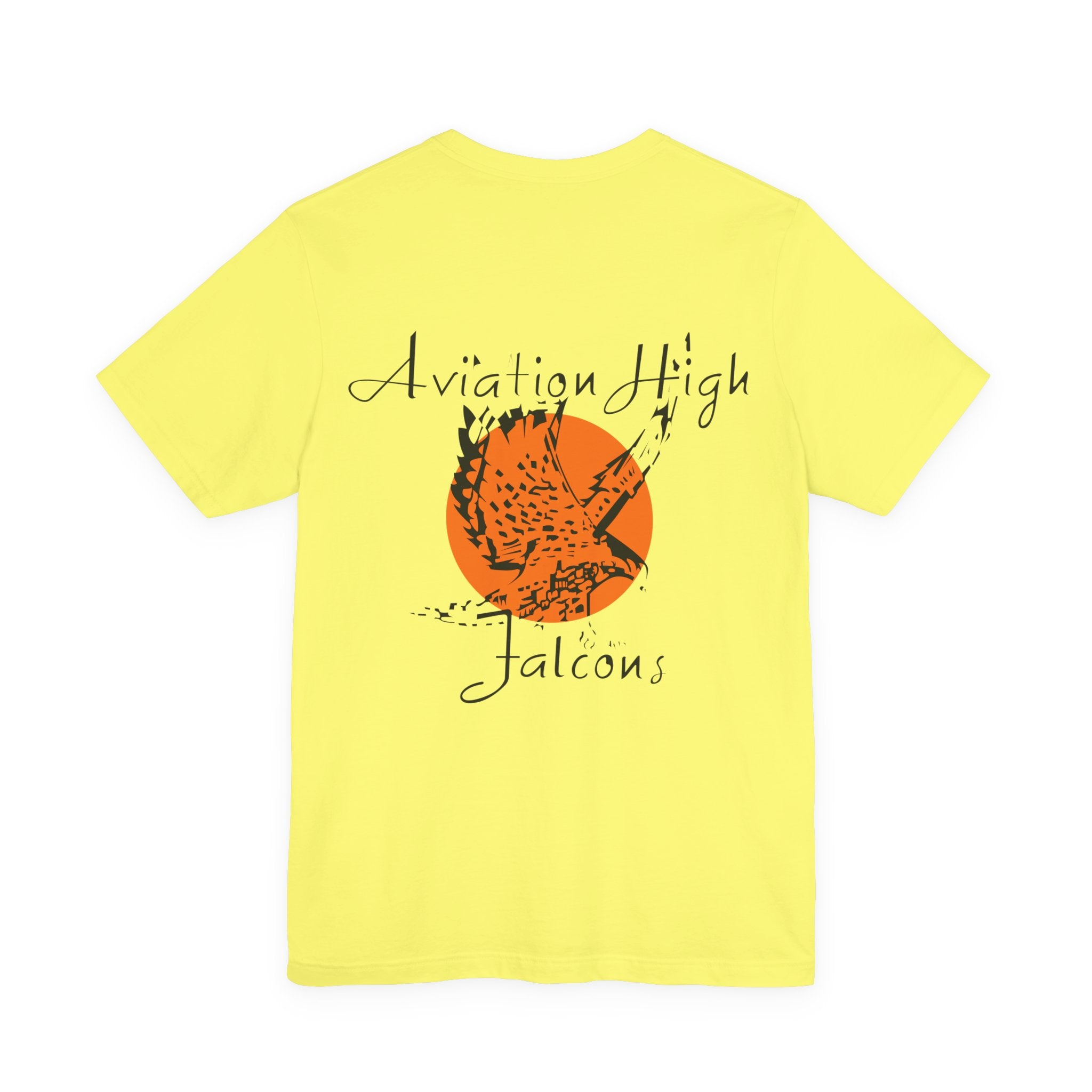 Aviation High School Signage Logo - Many Colors - Unisex Jersey Short Sleeve Tee
