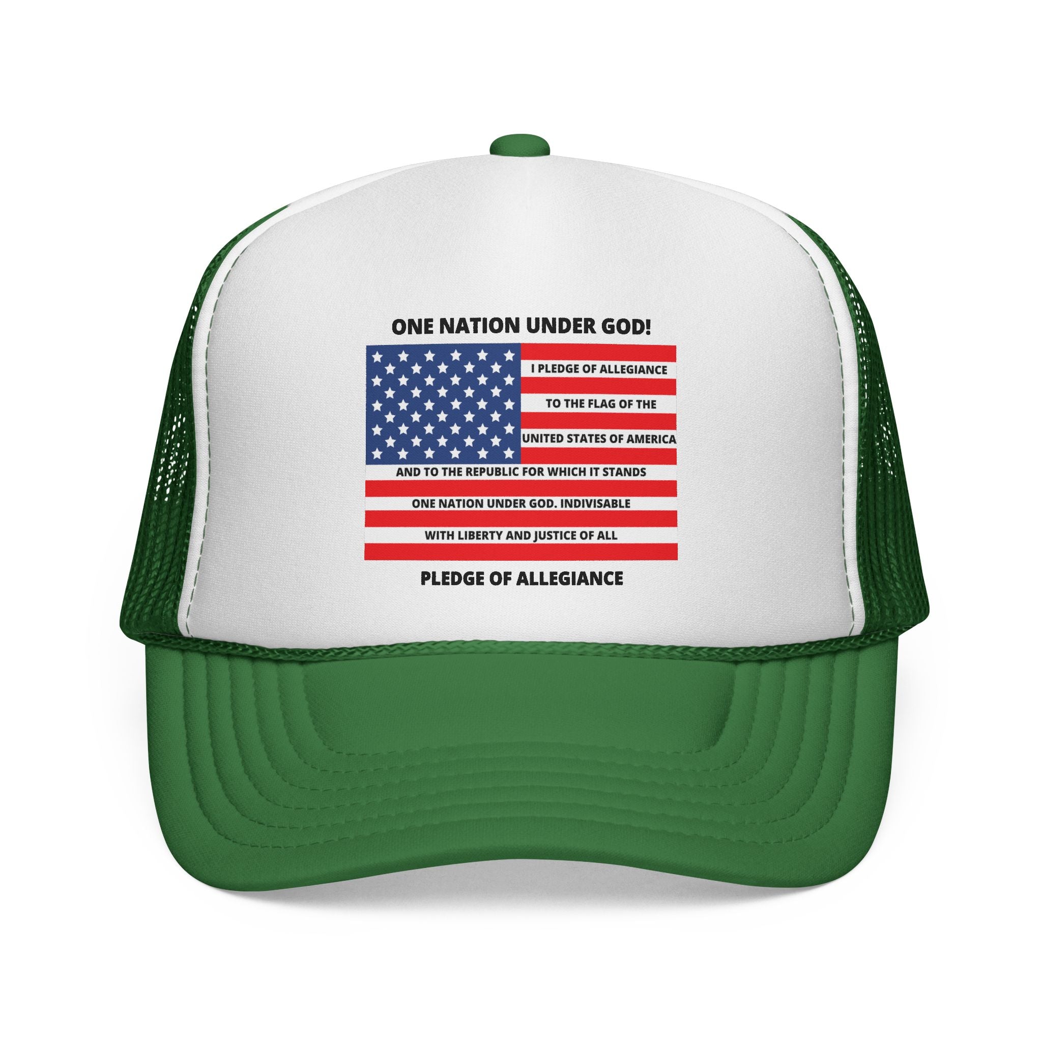 Pledge of Allegiance Trucker Cap — "One Nation Under GOD" Patriotic Hat