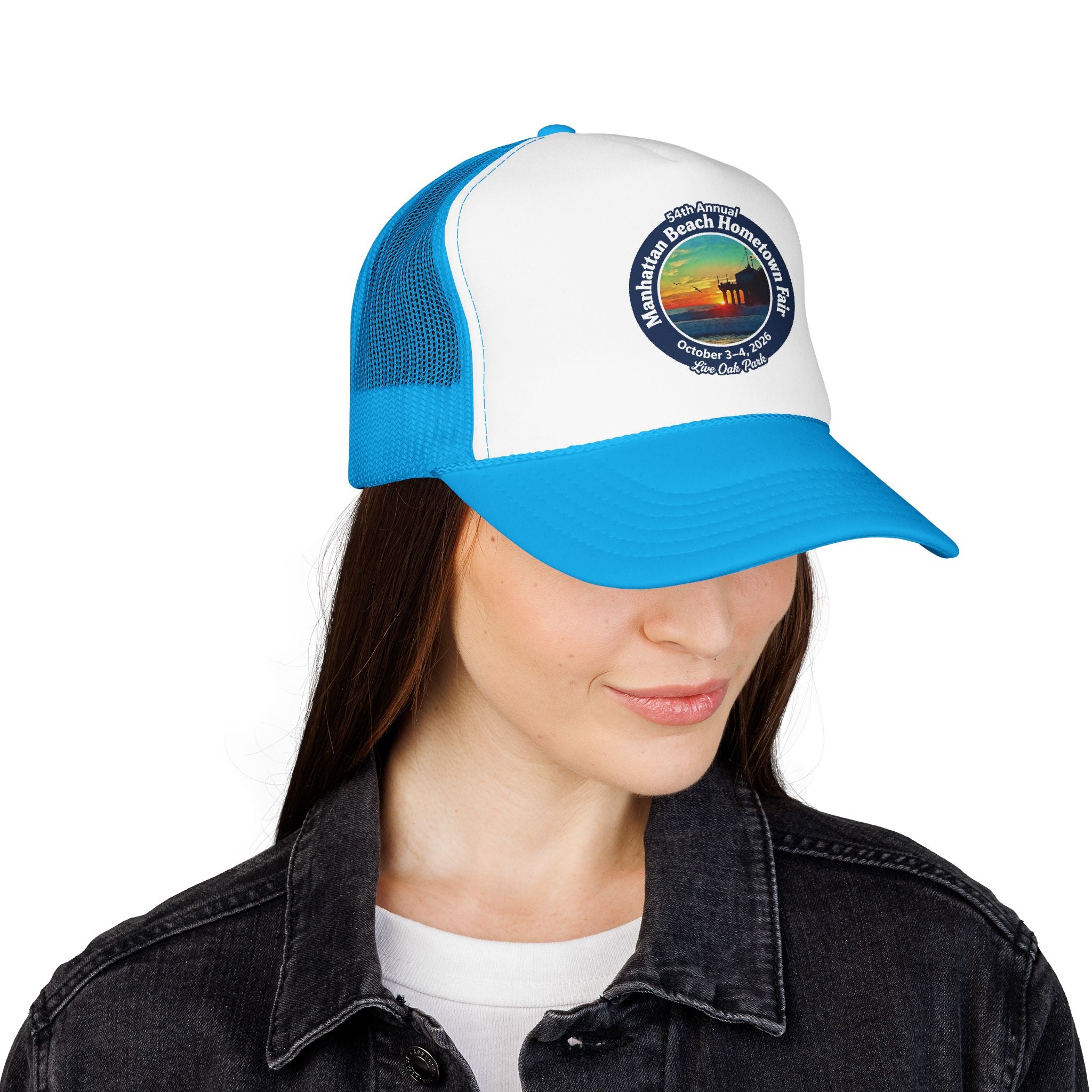Trucker Hat — Manhattan Beach Hometown Fair Sunset Logo