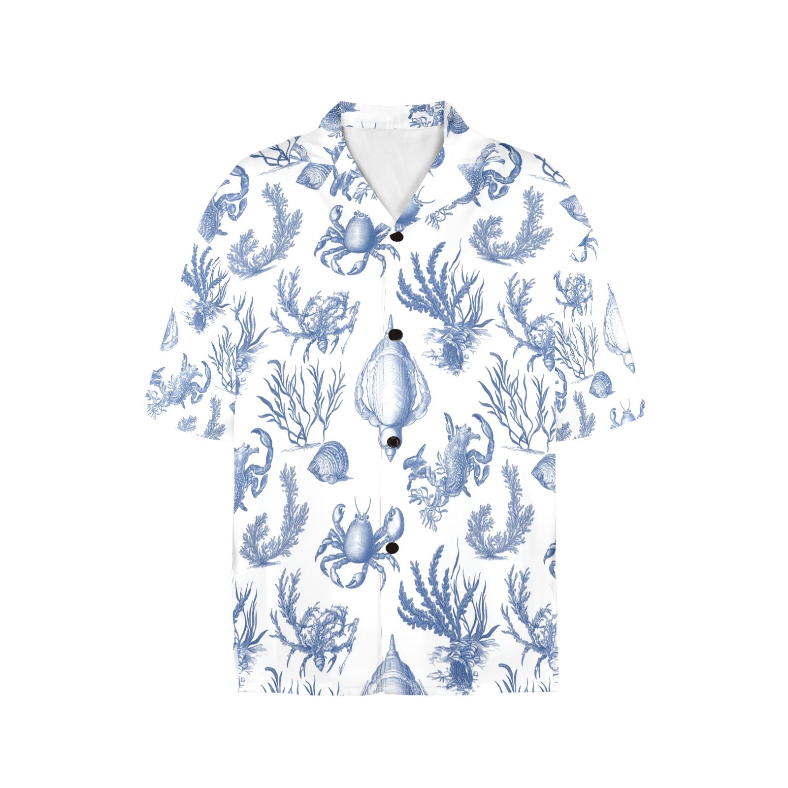 Sea Life Nautical Women's All Over Print Hawaiian Shirt Made in USA