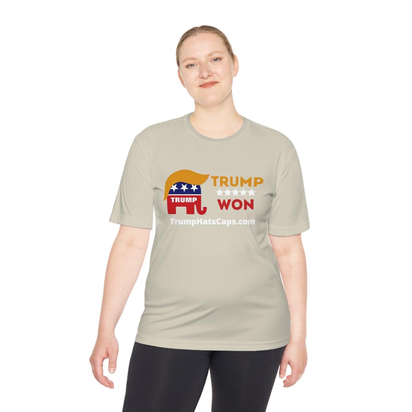 Trump Won TrumpHatsCaps.com Unisex Moisture Wicking Tee