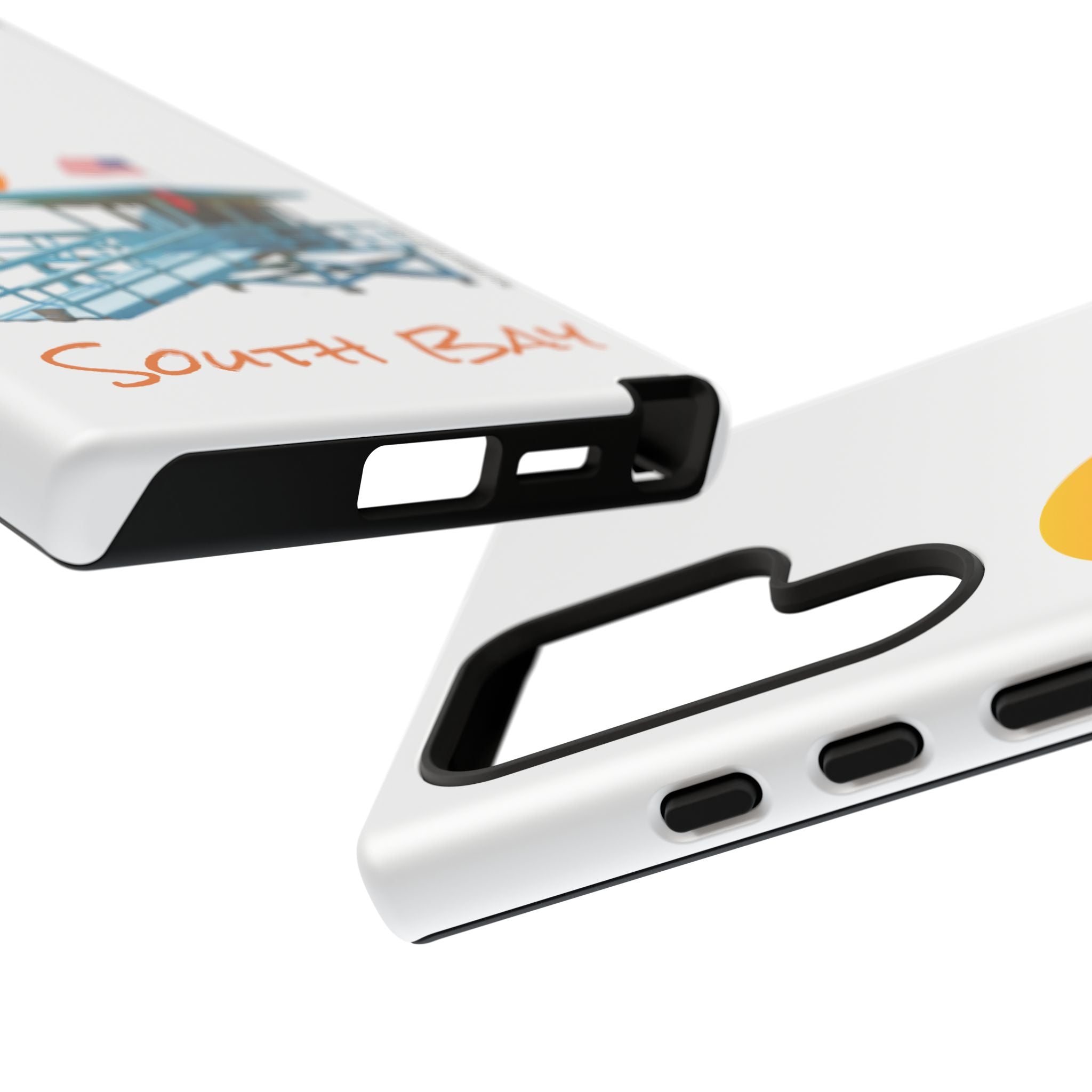 South Bay Lifeguard Stand with American Flag Tough Phone Cases