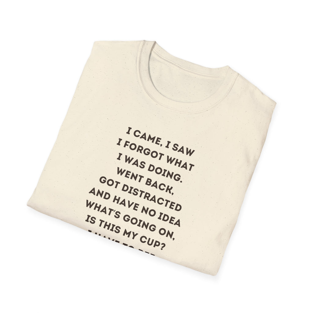 Funny Forgetful Grandpa Quote T-Shirt | Retro Grandpa I Got to Pee Illustration