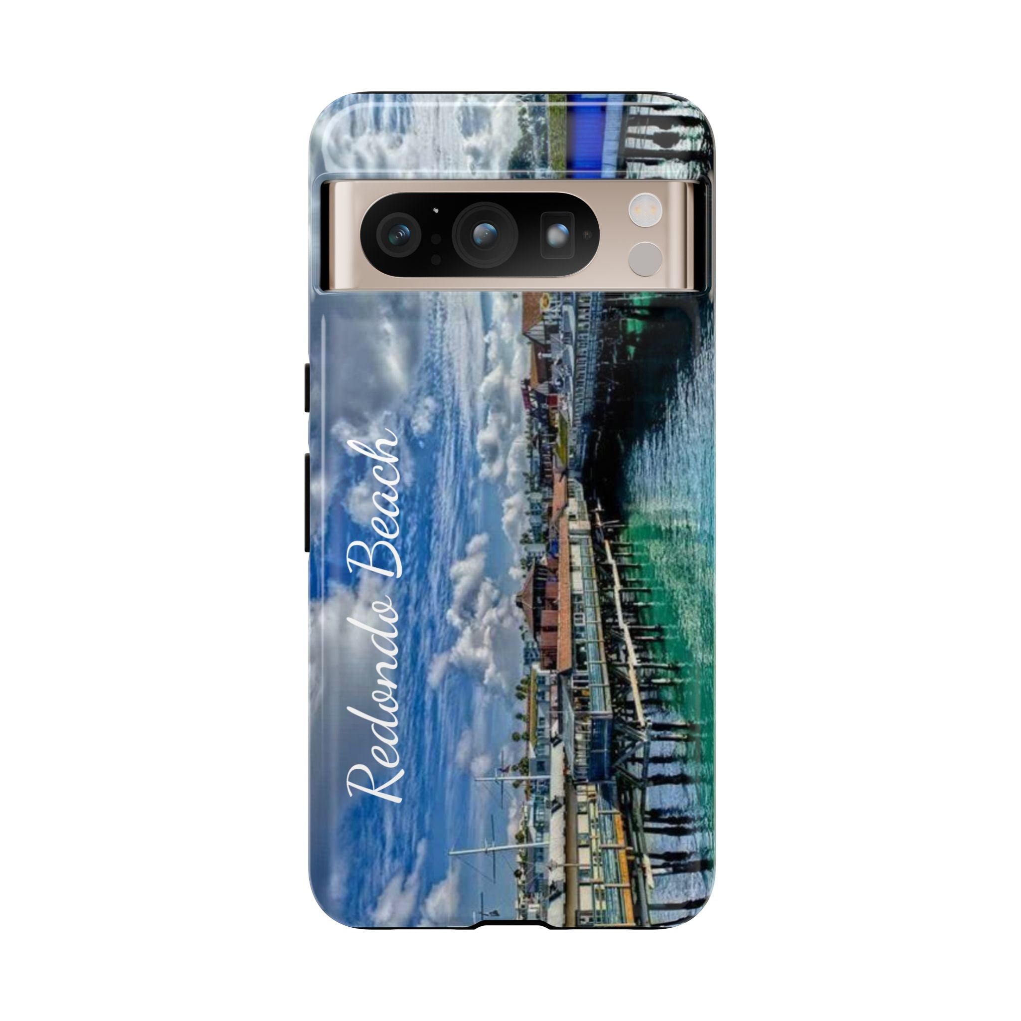 Phone Cases, Redondo Beach California King Harbor Design, Protective Covers, iPhone Accessories, Samsung Accessories, Gift for Travelers