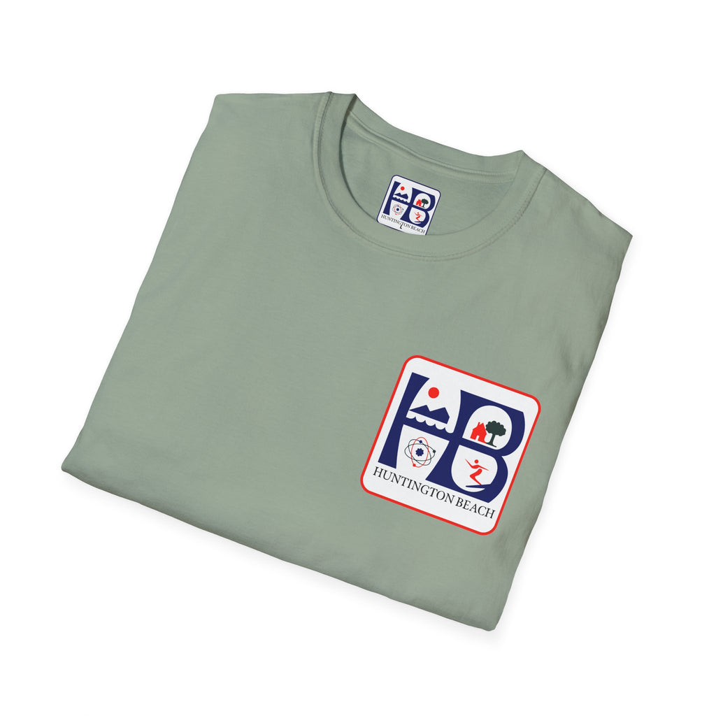 Huntington Beach Retro HB Logo T-Shirt  (printed 3 places)