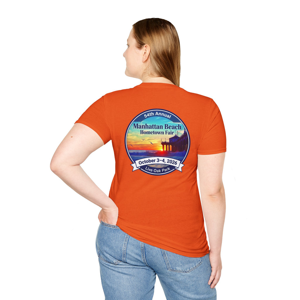 Manhattan Beach Hometown Fair T-Shirt — 54th Annual Sunset Surf Logo (Oct 3-4, 2026)